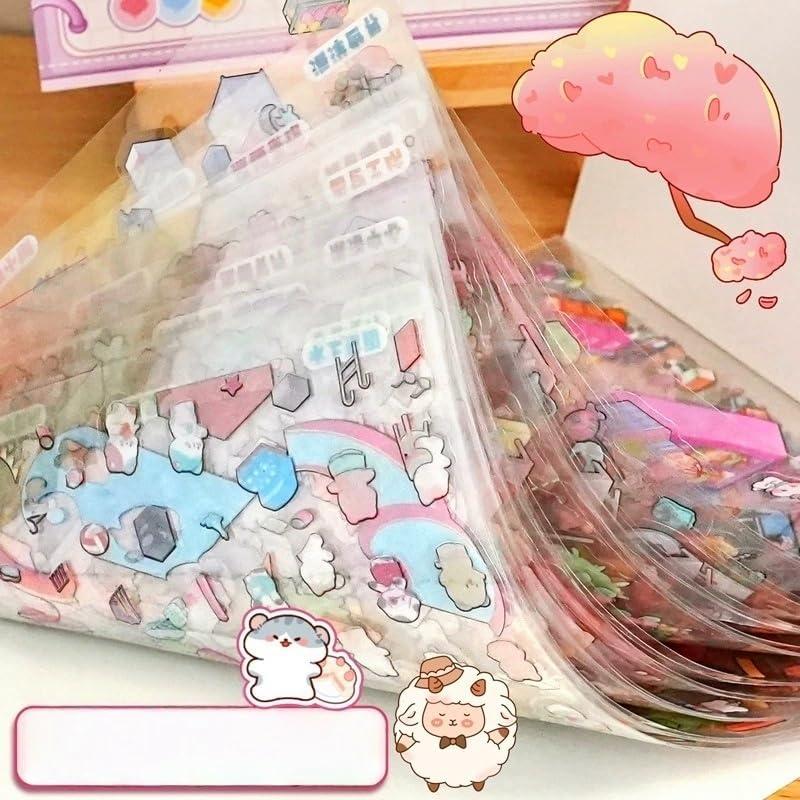 Libro de Pegatinas 3D DIY Luzhans - 20 Temas Creativos