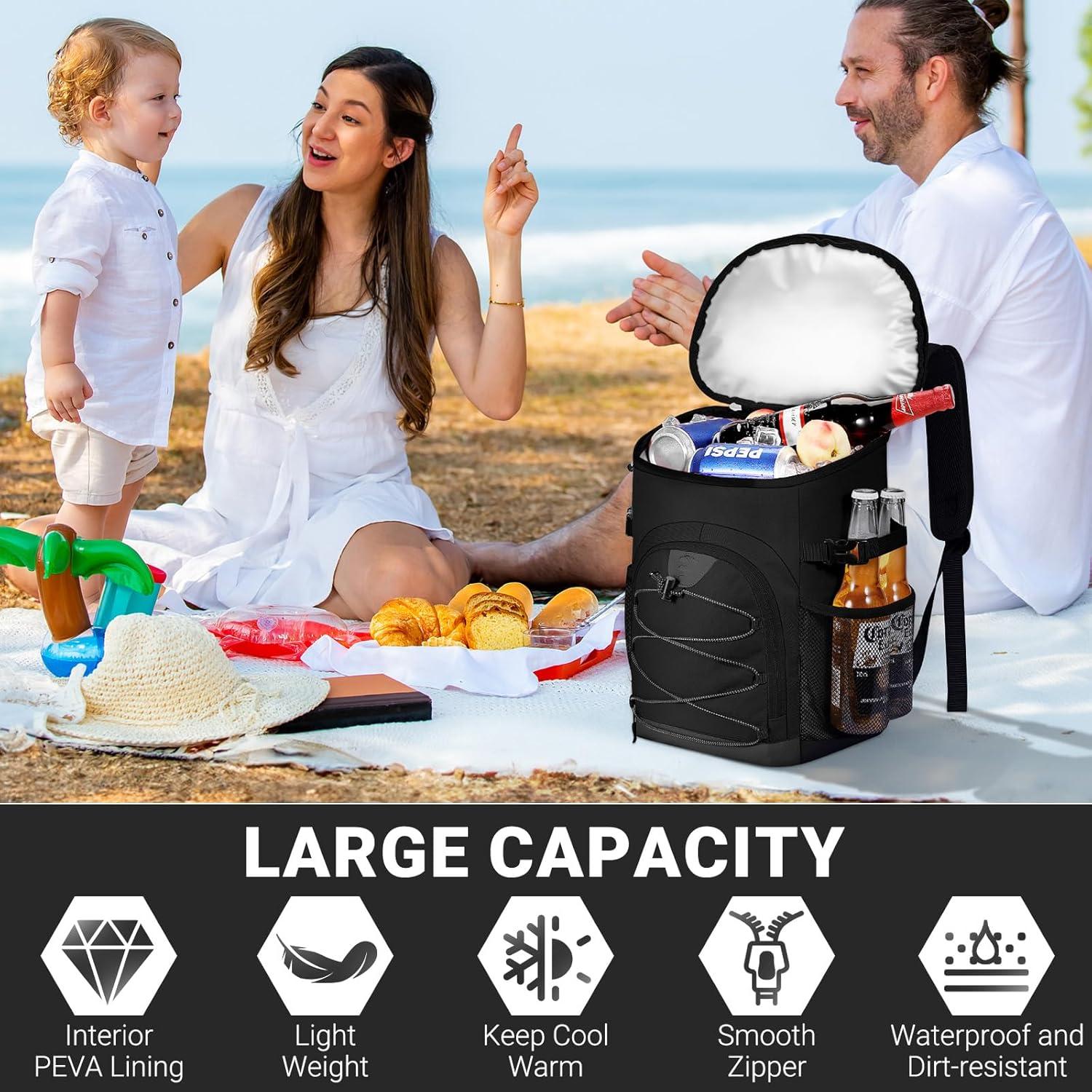 Mochila Enfriadora NECKORY 30L Impermeable y Aislada Negra