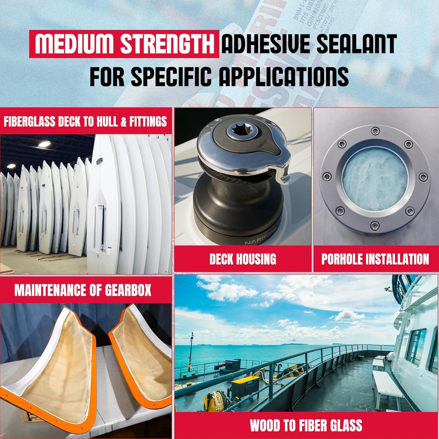 Sellador Marino GH1200 5200 Negro 354.88 g Impermeable