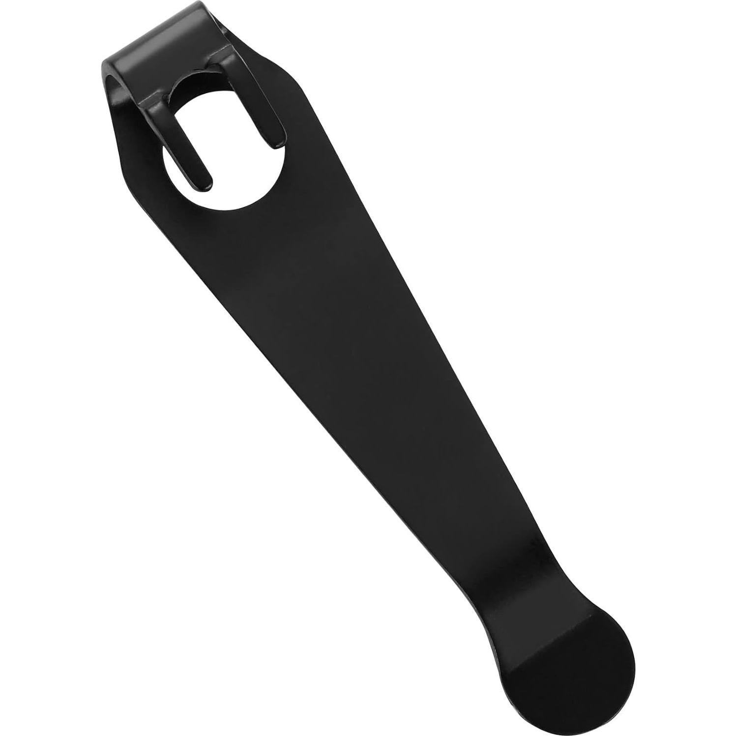 Clip de Bolsillo de Titanio Qtcial para Cuchillos Spyderco Negro