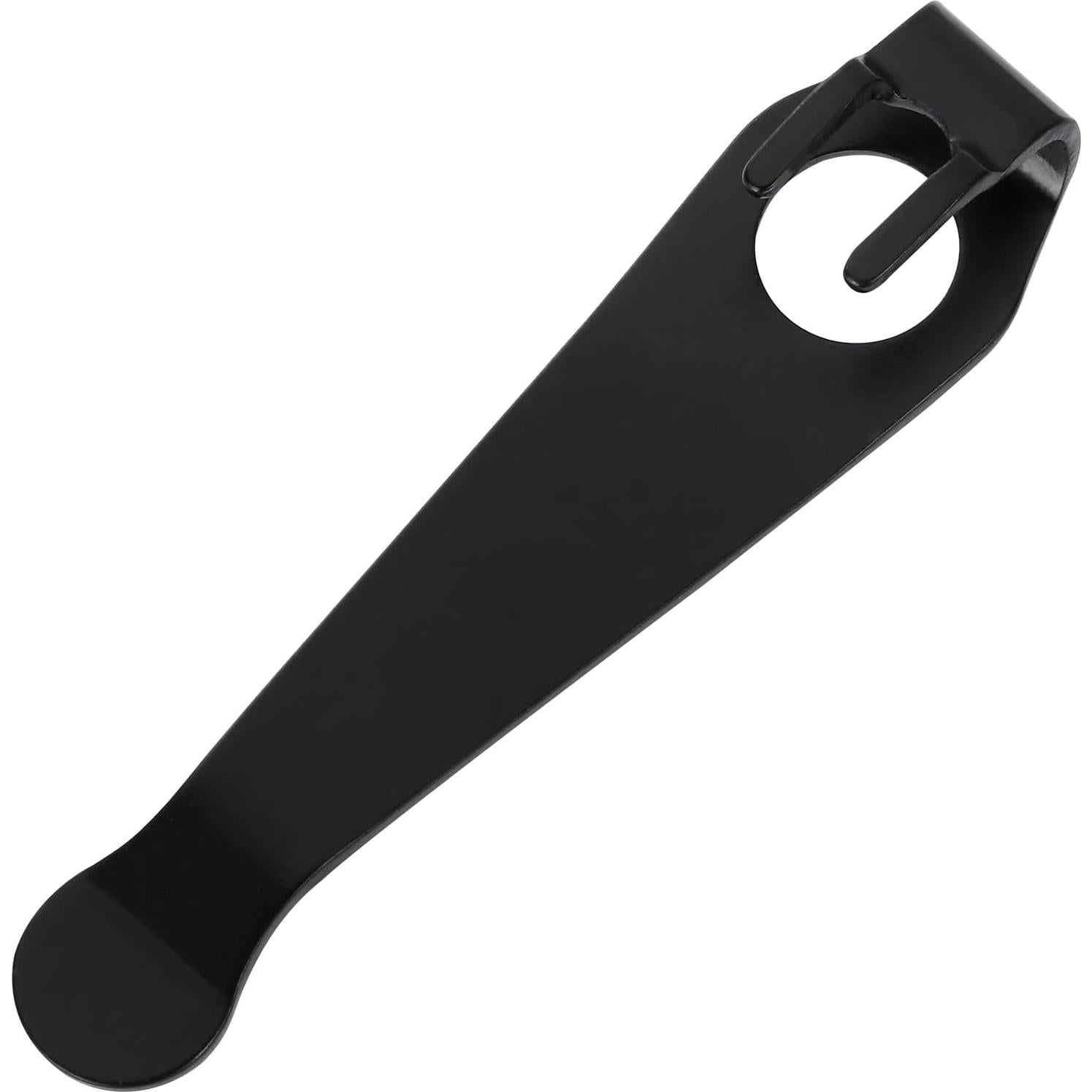 Clip de Bolsillo de Titanio Qtcial para Cuchillos Spyderco Negro