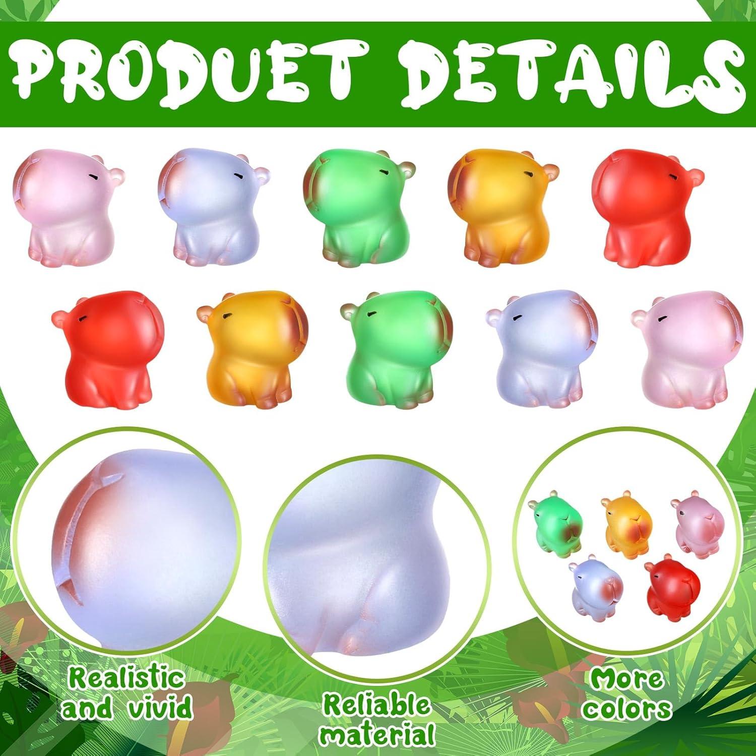 50 Figuras de Capibara Luminiscentes Simgoing 2.3 cm Multicolor