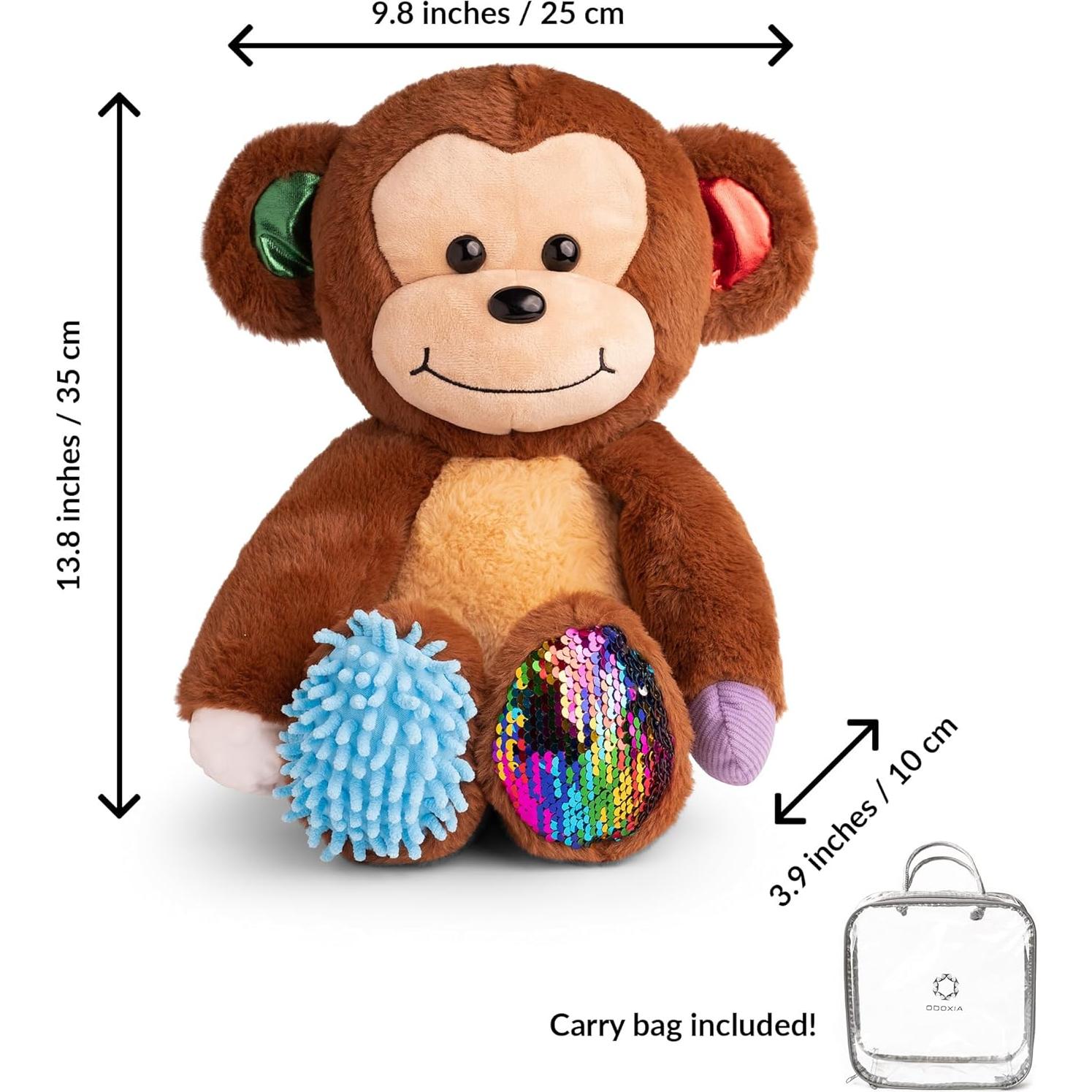 Peluche Sensorial Mono Grande Odoxia 35x25x10cm Antiestrés