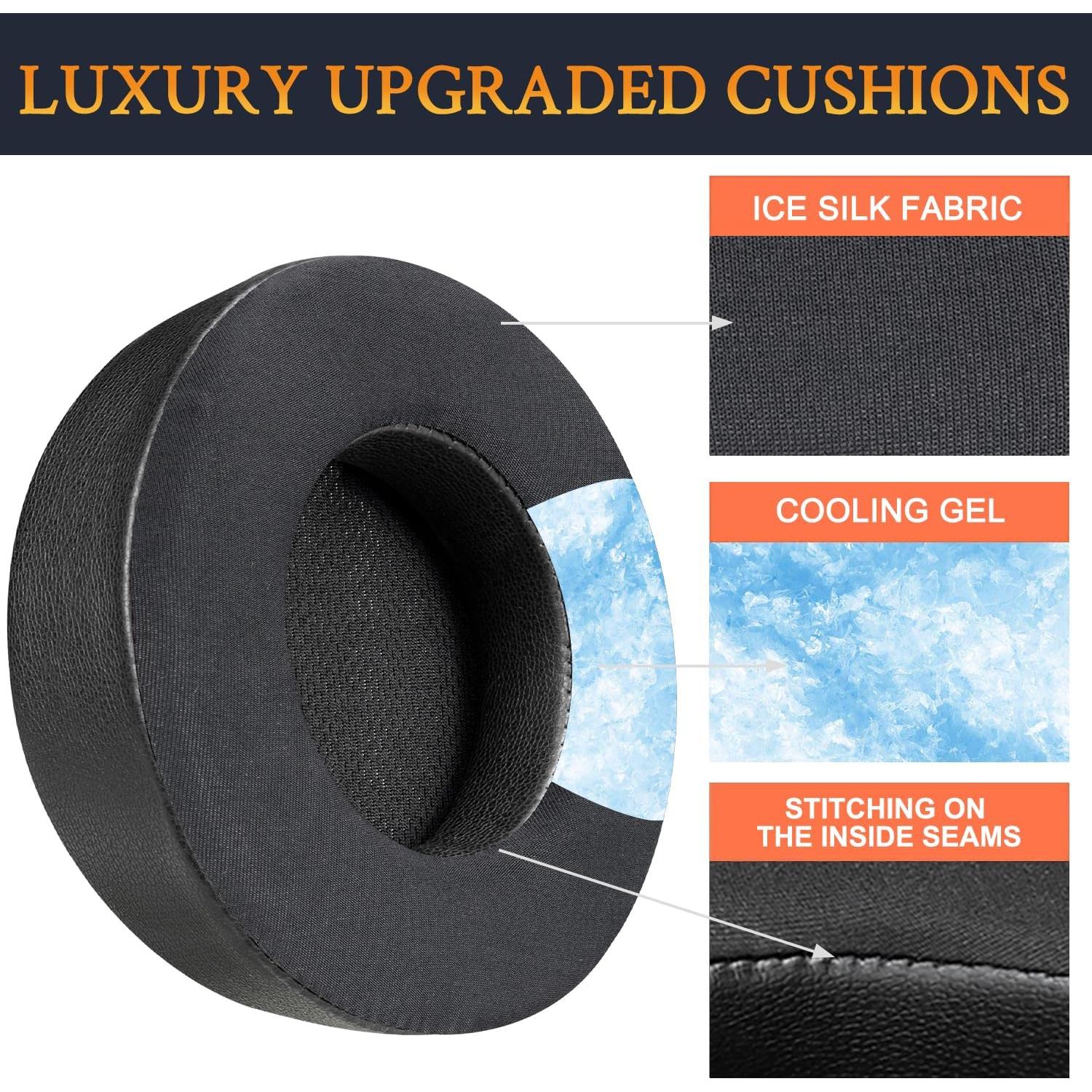 Almohadillas de Gel Refrigerante SOULWIT para Auriculares Corsair Virtuoso RGB Wireless XT SE - Negro