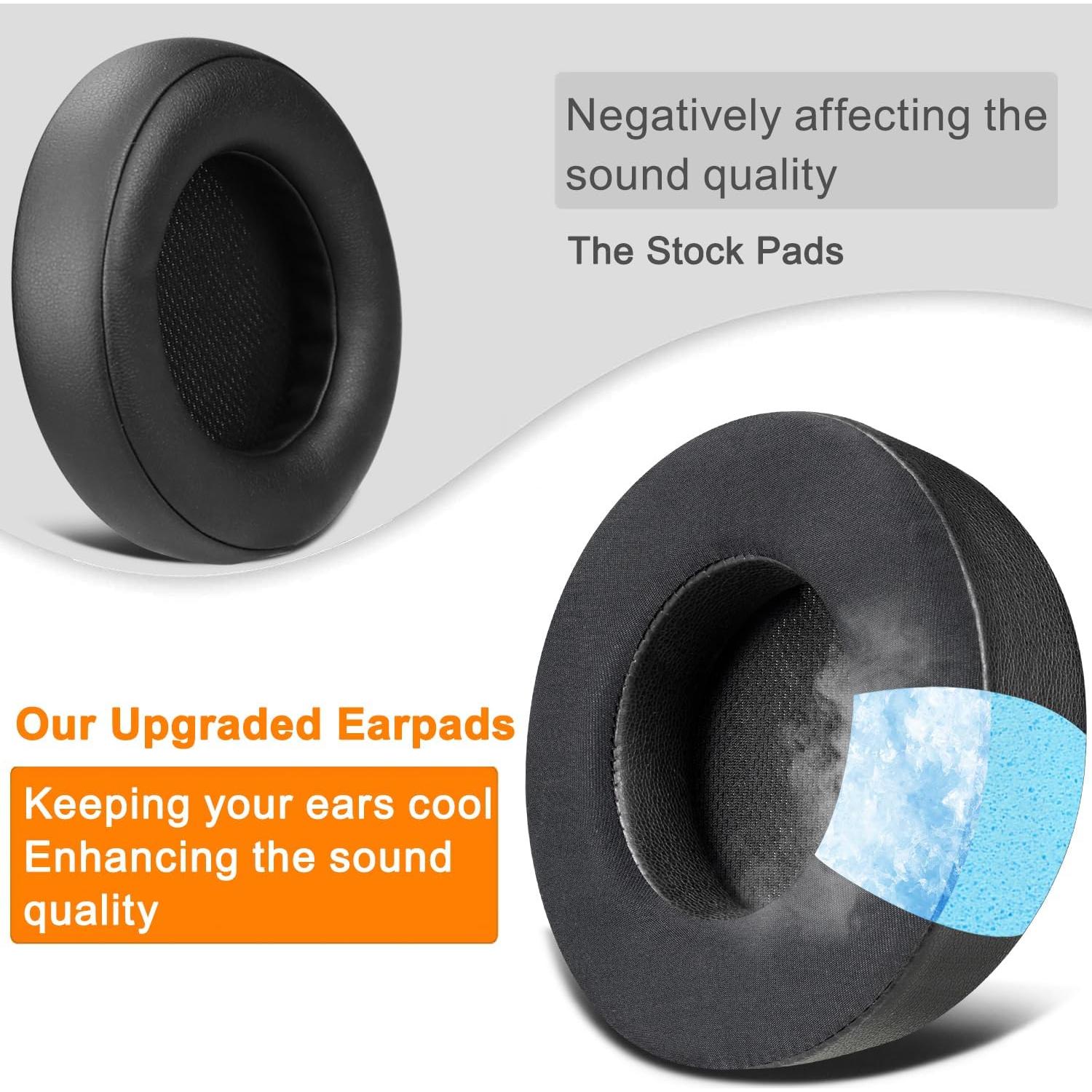 Almohadillas de Gel Refrigerante SOULWIT para Auriculares Corsair Virtuoso RGB Wireless XT SE - Negro