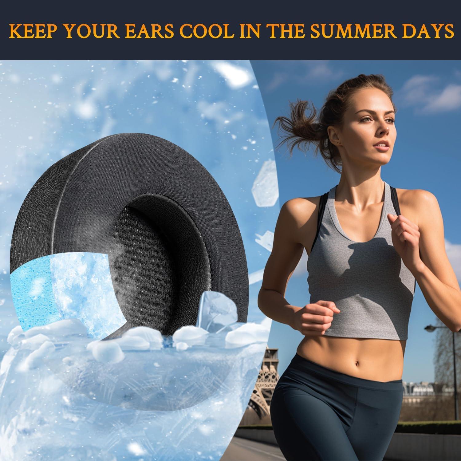 Almohadillas de Gel Refrigerante SOULWIT para Auriculares Corsair Virtuoso RGB Wireless XT SE - Negro