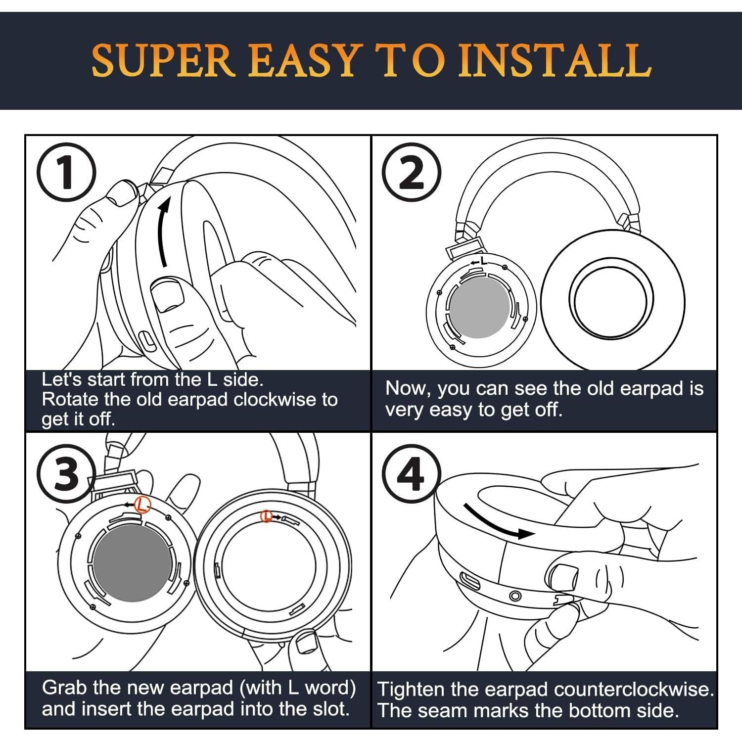Almohadillas de Gel Refrigerante SOULWIT para Auriculares Corsair Virtuoso RGB Wireless XT SE - Negro