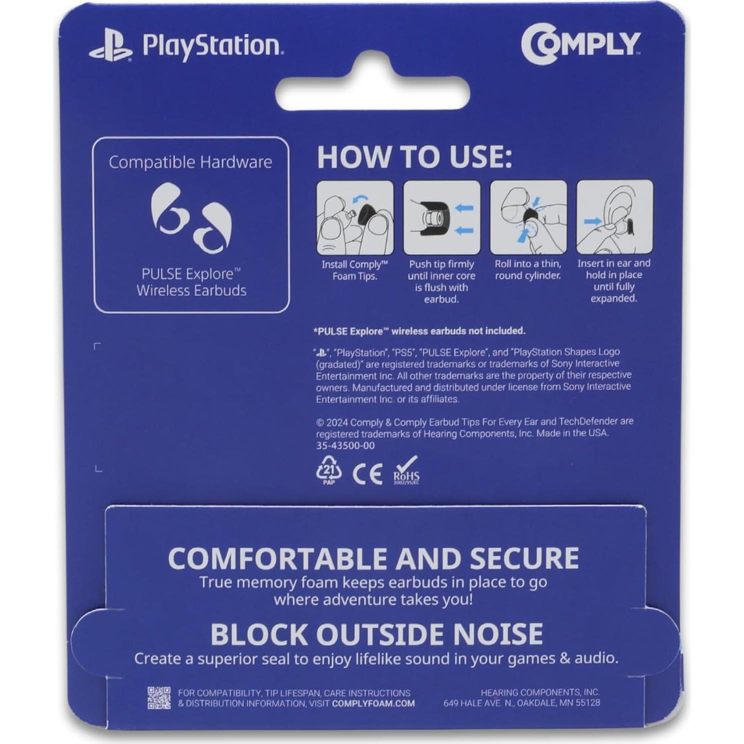 Consejos de Auriculares Comply Foam para PULSE Explore - Aislamiento y Confort