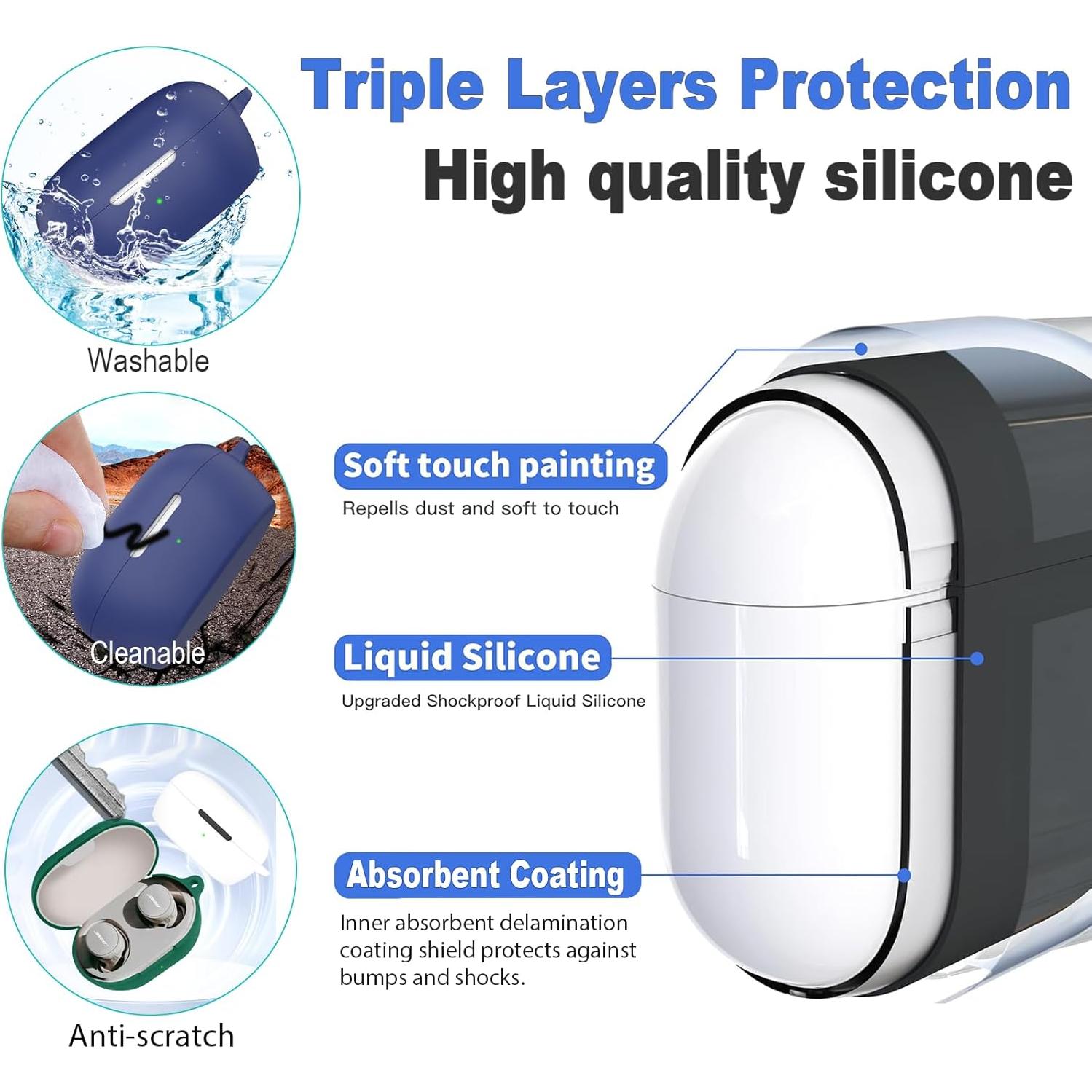 Funda de Silicona USTIYA para Auriculares Bose QuietComfort 2024