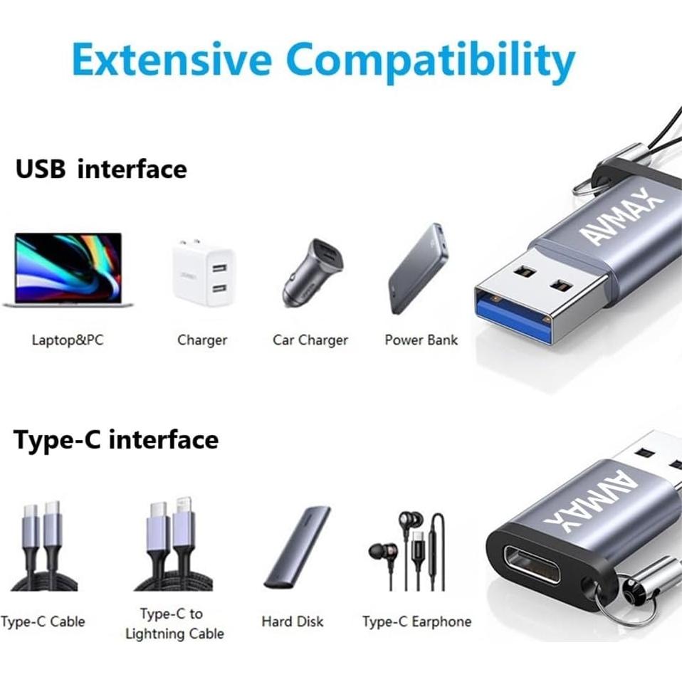 Adaptador de Auriculares AVMAX USB C a 3.5mm Gris - Compatible con iPhone y Galaxy