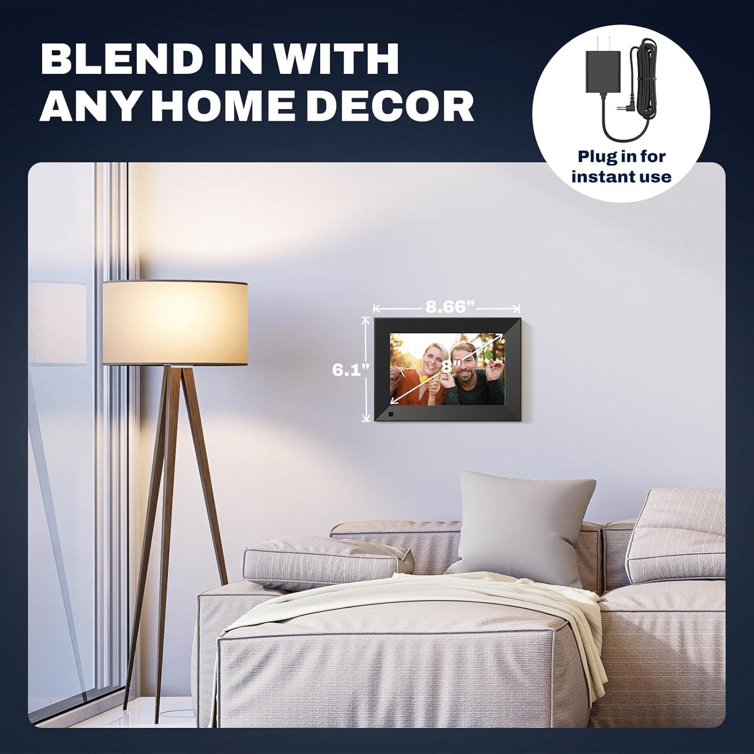 Marco Digital Inteligente Arktronic 8" WiFi Pantalla Táctil HD