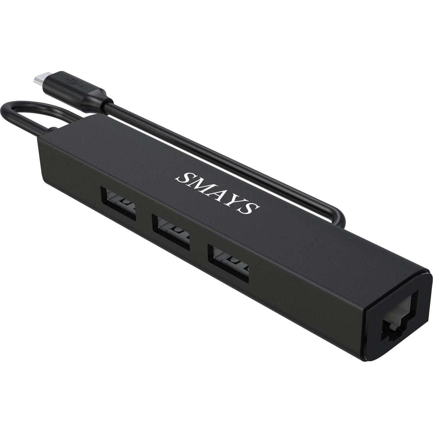 Adaptador Ethernet Smays para Android TV 4K - Hub USB 3 Puertos