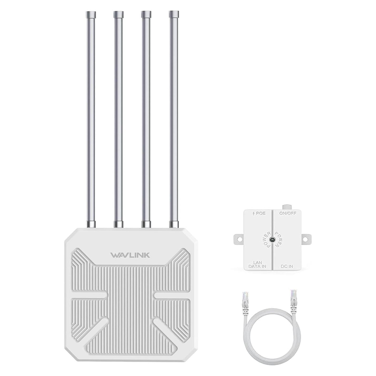 Extensor WiFi 6 WAVLINK AX1800 IP67 para Exterior 128 Dispositivos