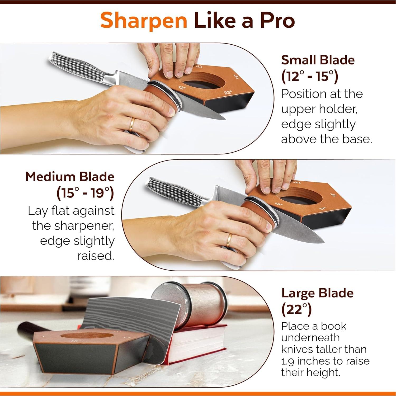 Afilador de cuchillos EdgeForge Kit Completo 5 Ángulos