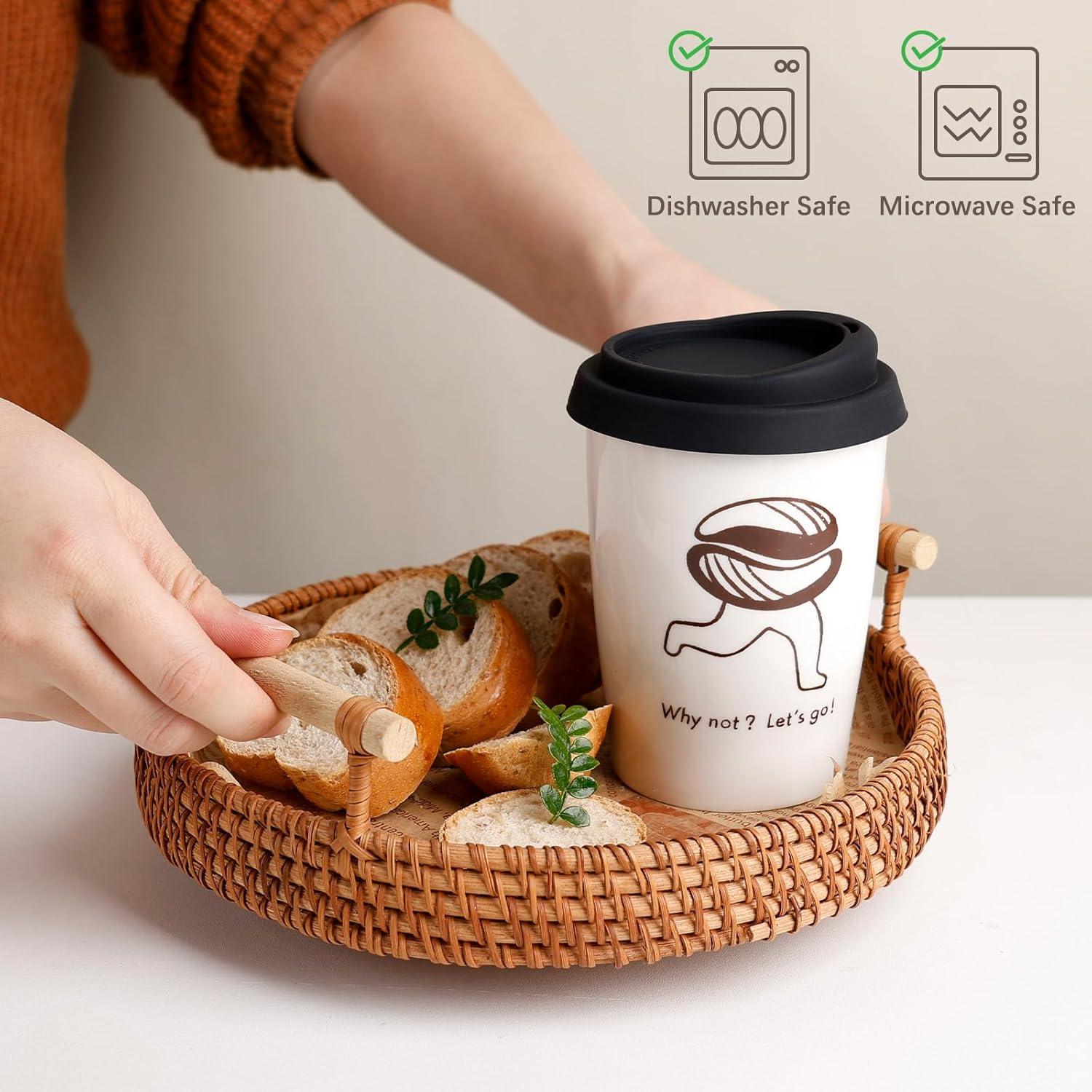 Taza de Viaje Cerámica ZEBERBO 250ml Doble Pared Aislada