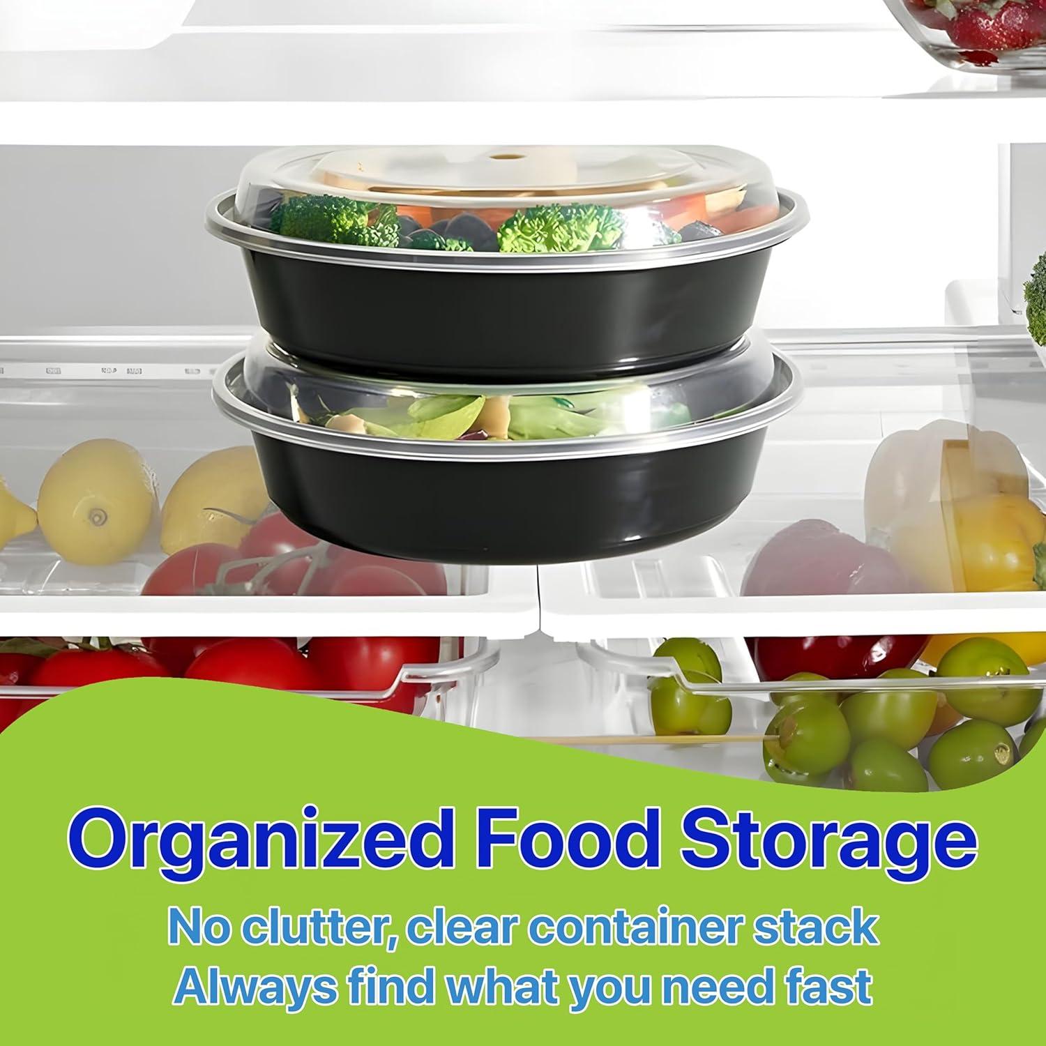 Contenedores Redondos para Comidas Pokanic 10 Set 0.47 L Apilables