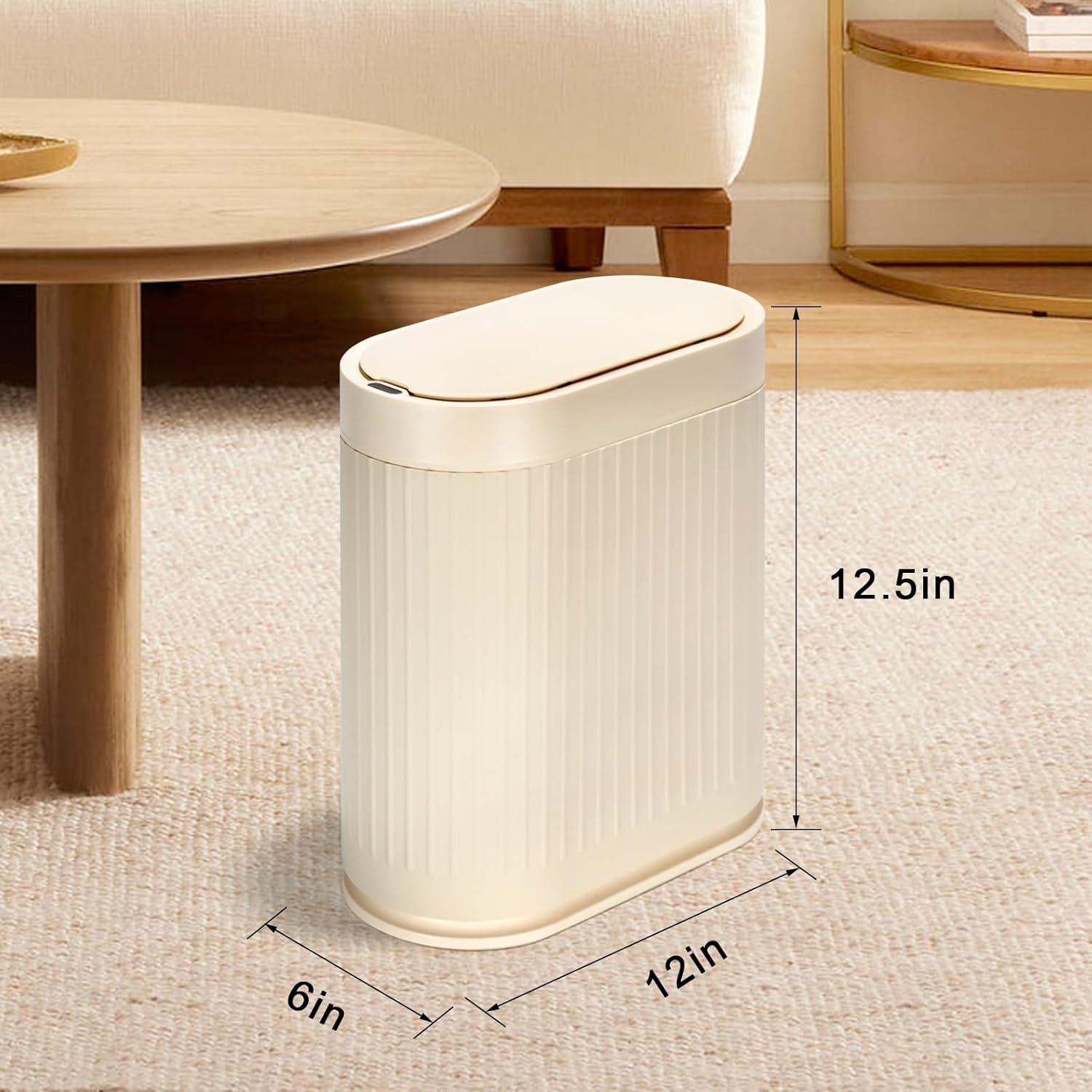 Papelera Inteligente ELPHECO 2 Galones Beige con Sensor