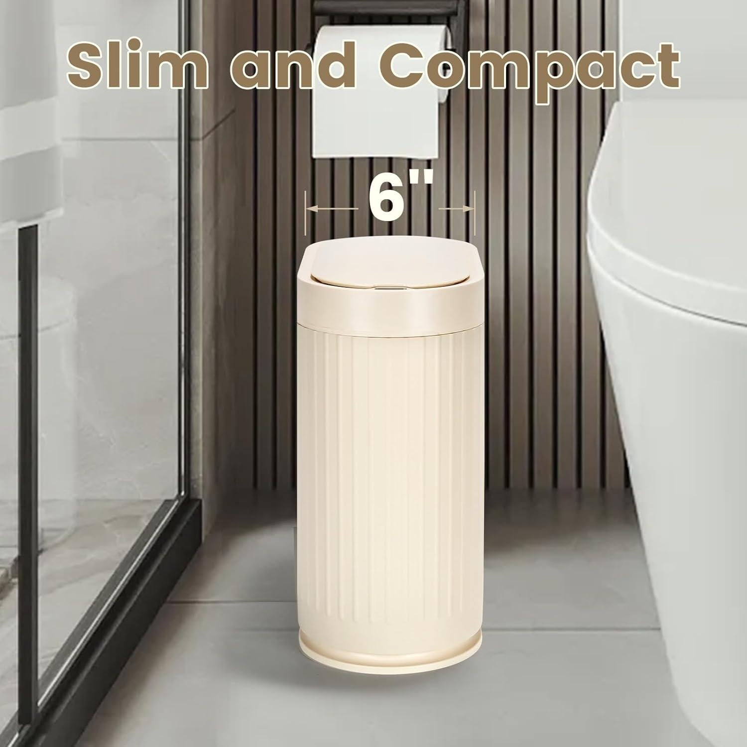 Papelera Inteligente ELPHECO 2 Galones Beige con Sensor