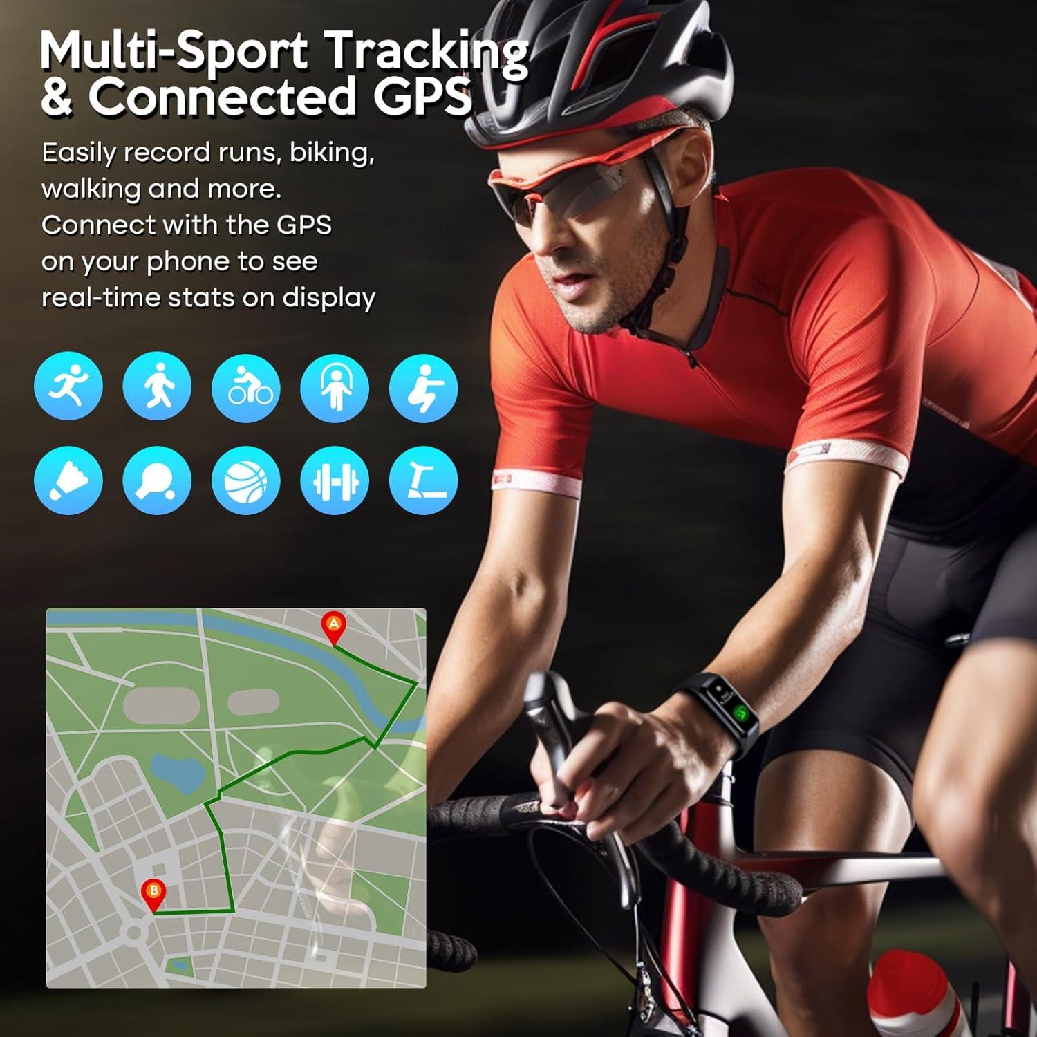 Reloj Inteligente KYUHJU Fitness con Monitoreo de Salud IP67