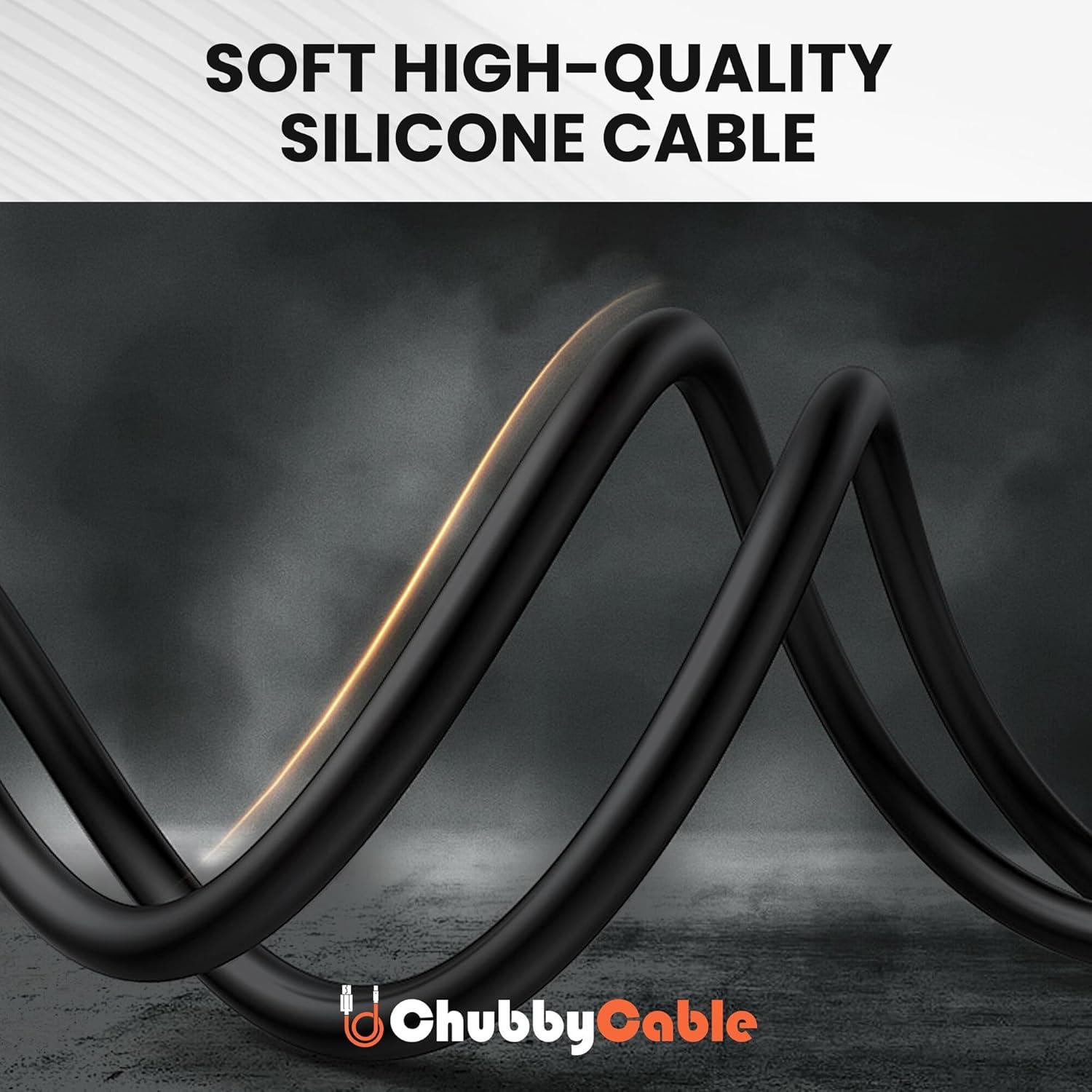 Cable USB-C Chubby Edición Samurai 0.5m Carga Rápida Negro