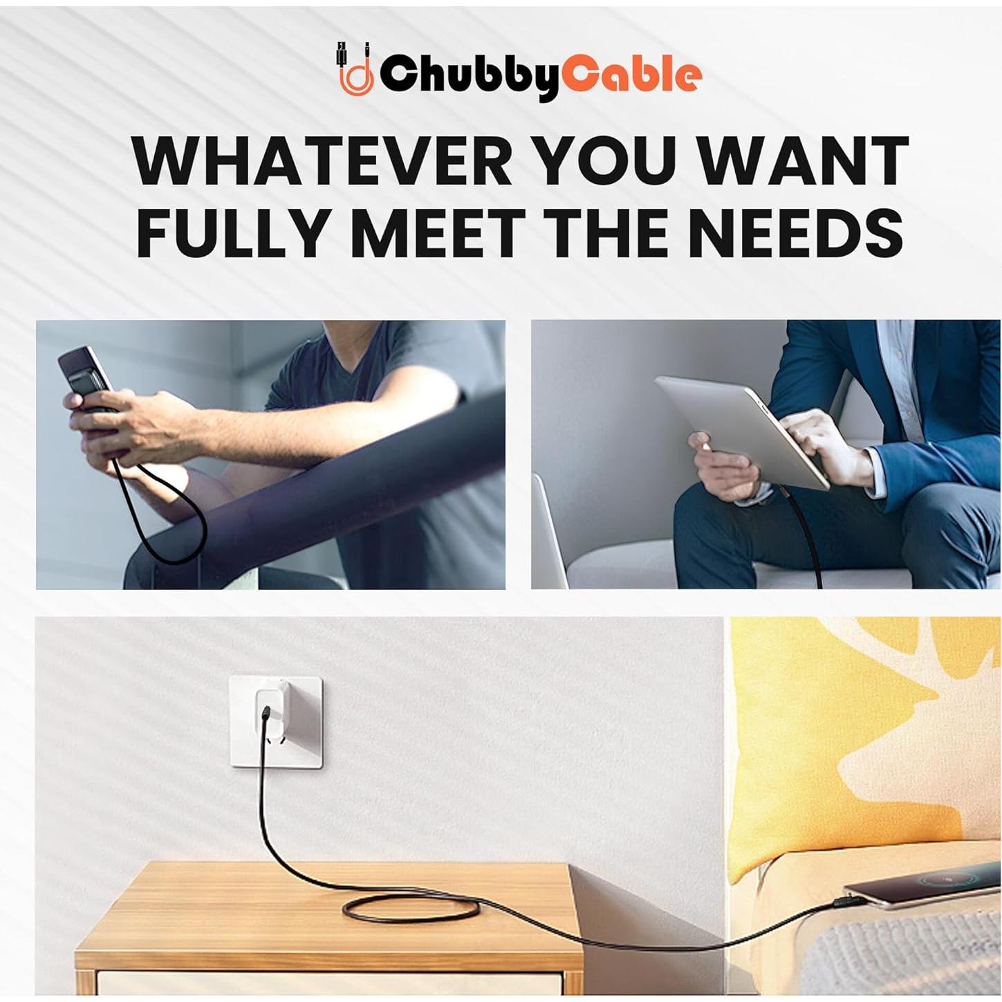 Cable USB-C Chubby Edición Samurai 0.5m Carga Rápida Negro