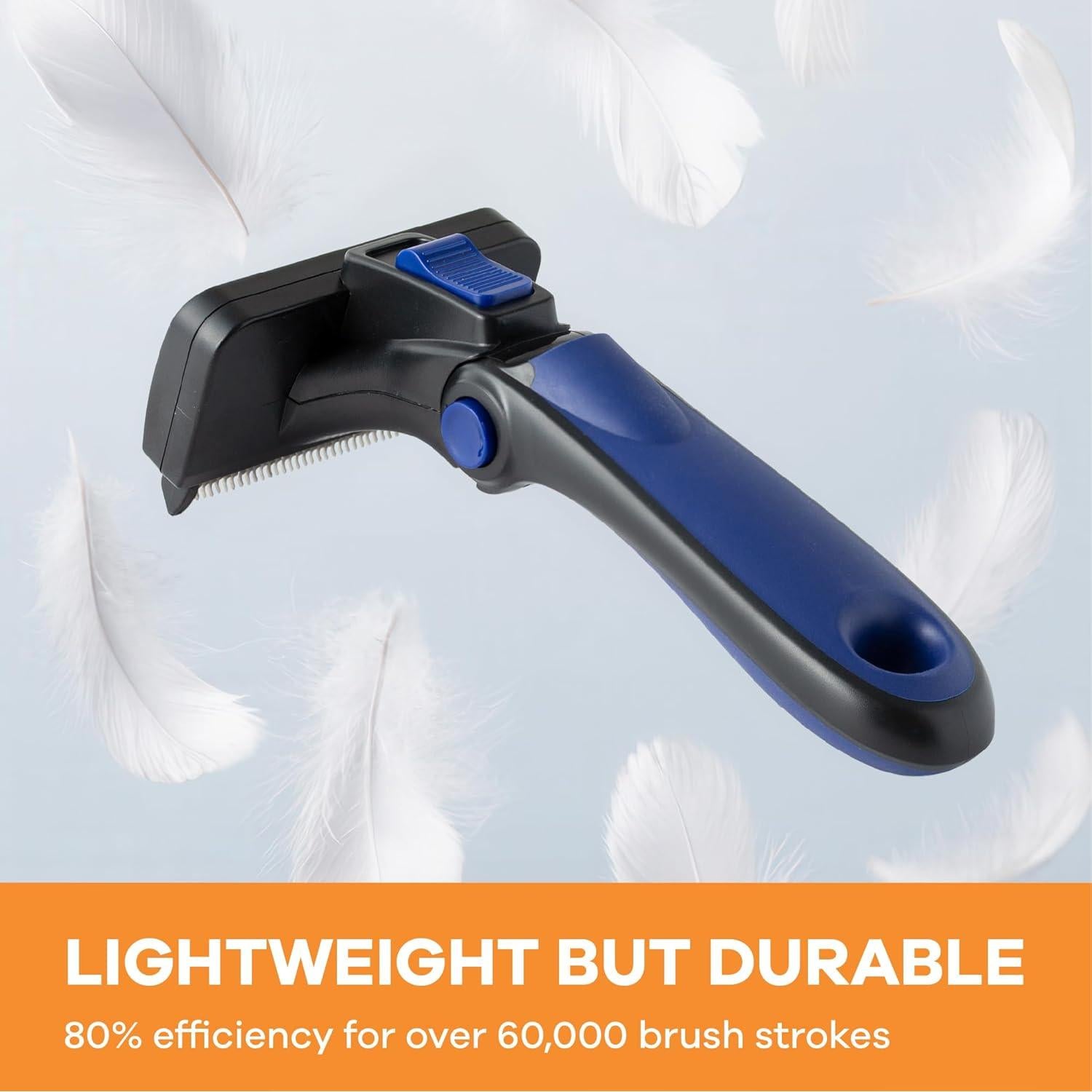 Cepillo Deshedding Refuresh para Perros y Gatos Grande Azul - Reduce Caída de Pelo