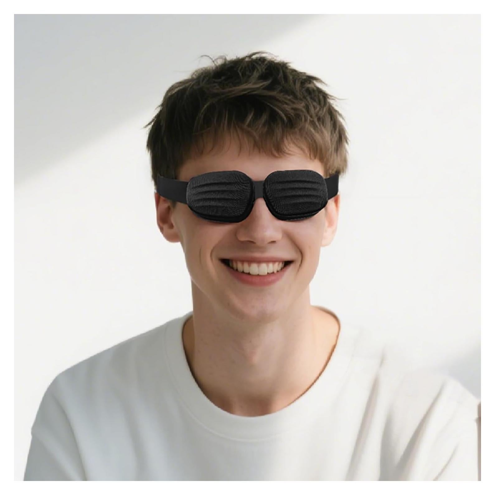 Máscara de Sueño 3D Fismool Negra para Dormir Sin Luz