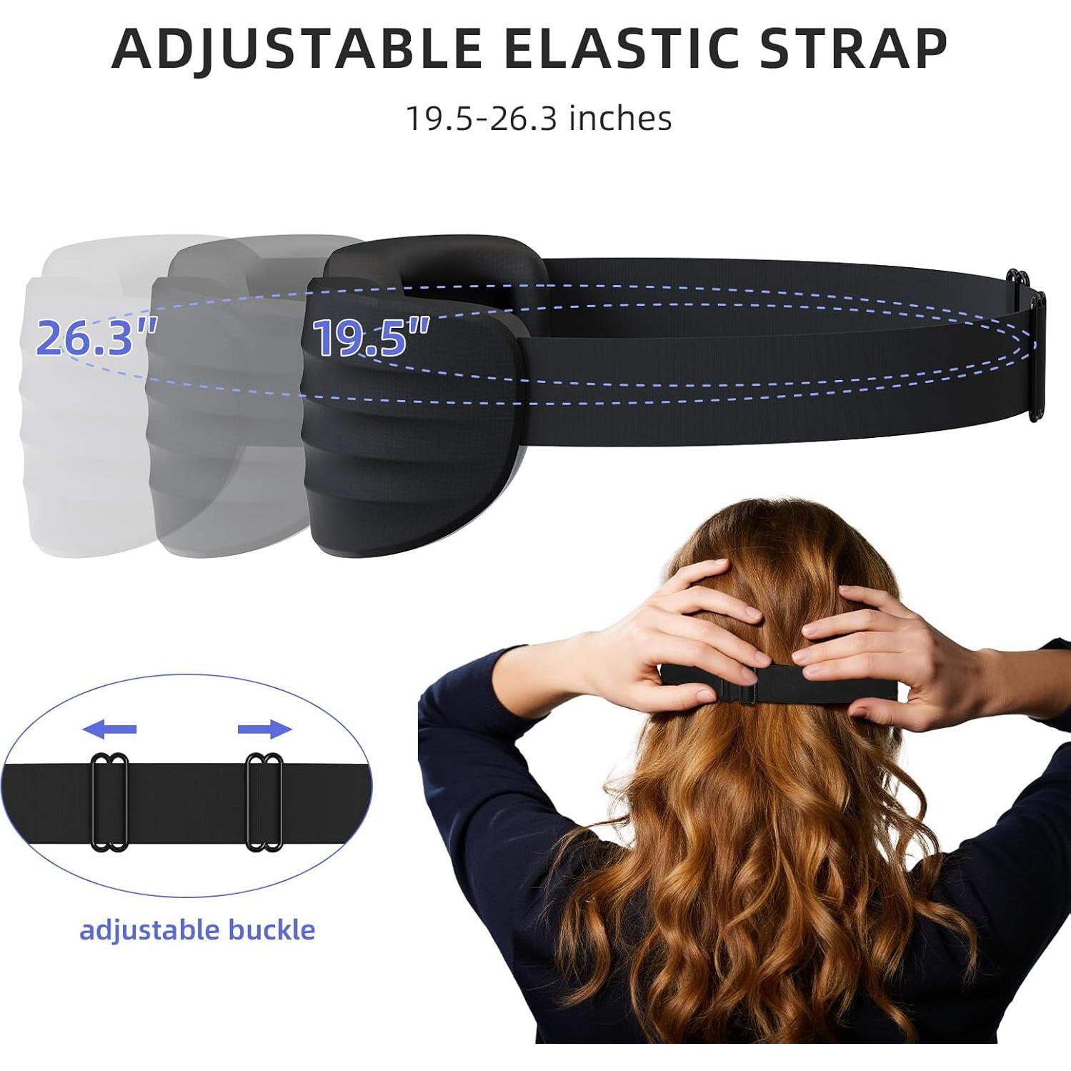 Máscara de Sueño 3D Fismool Negra para Dormir Sin Luz