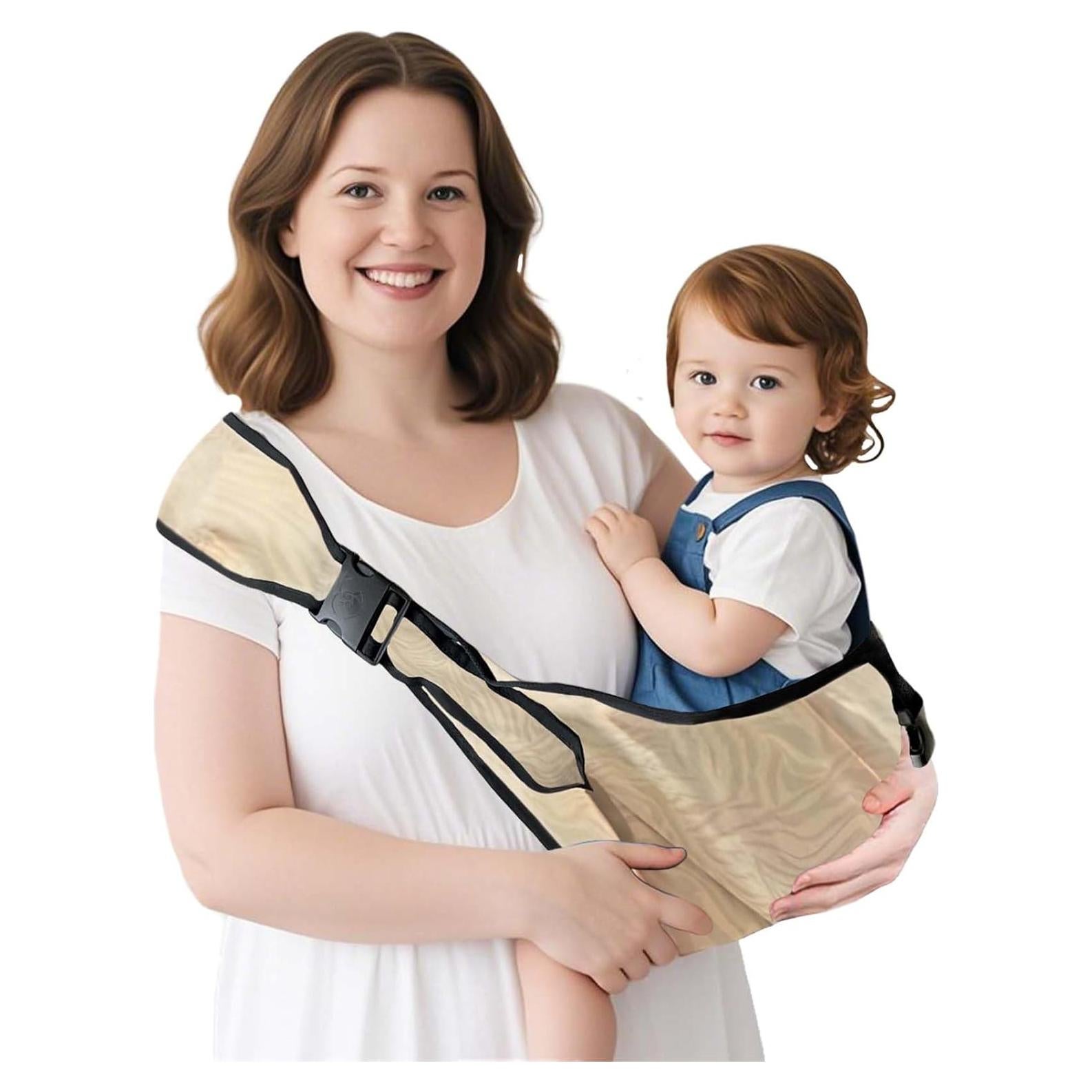 Portabebés Sling Ergonomico Beige Cebra para Bebés 0-25 kg