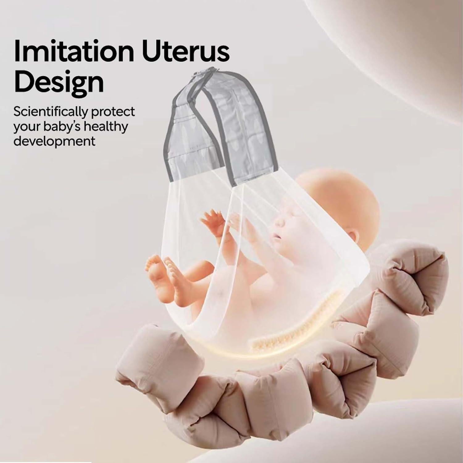 Portabebés Sling Ergonomico Beige Cebra para Bebés 0-25 kg