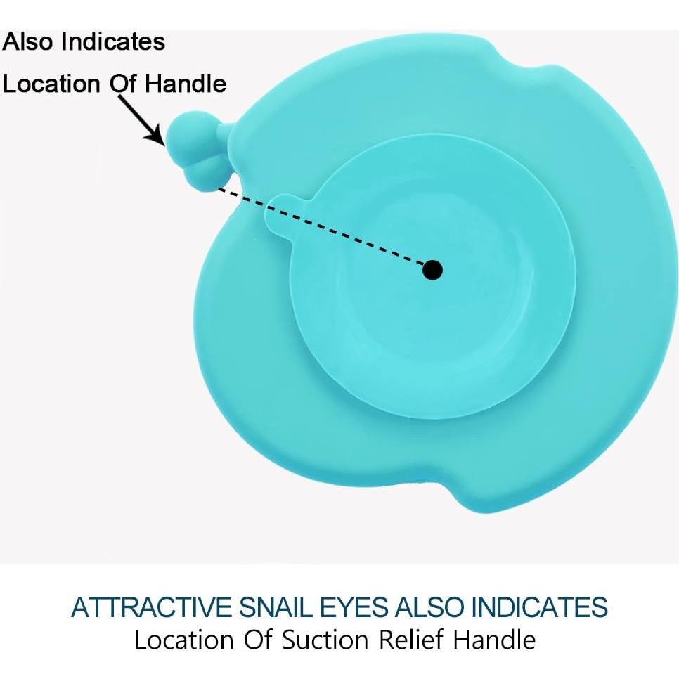 Plato de Succión de Silicona Matyz Caracol Azul 3 Compartimentos