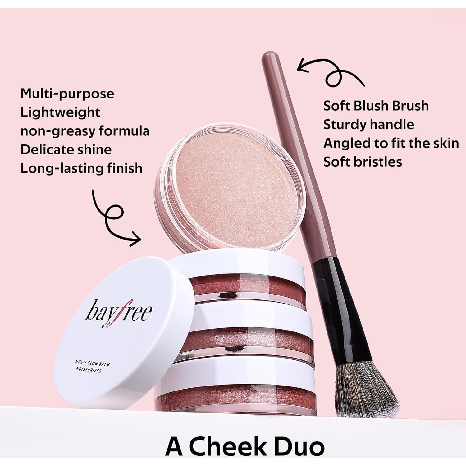 Set de Rubor en Crema Multiusos Bayfree + Brocha Suave 17.86g