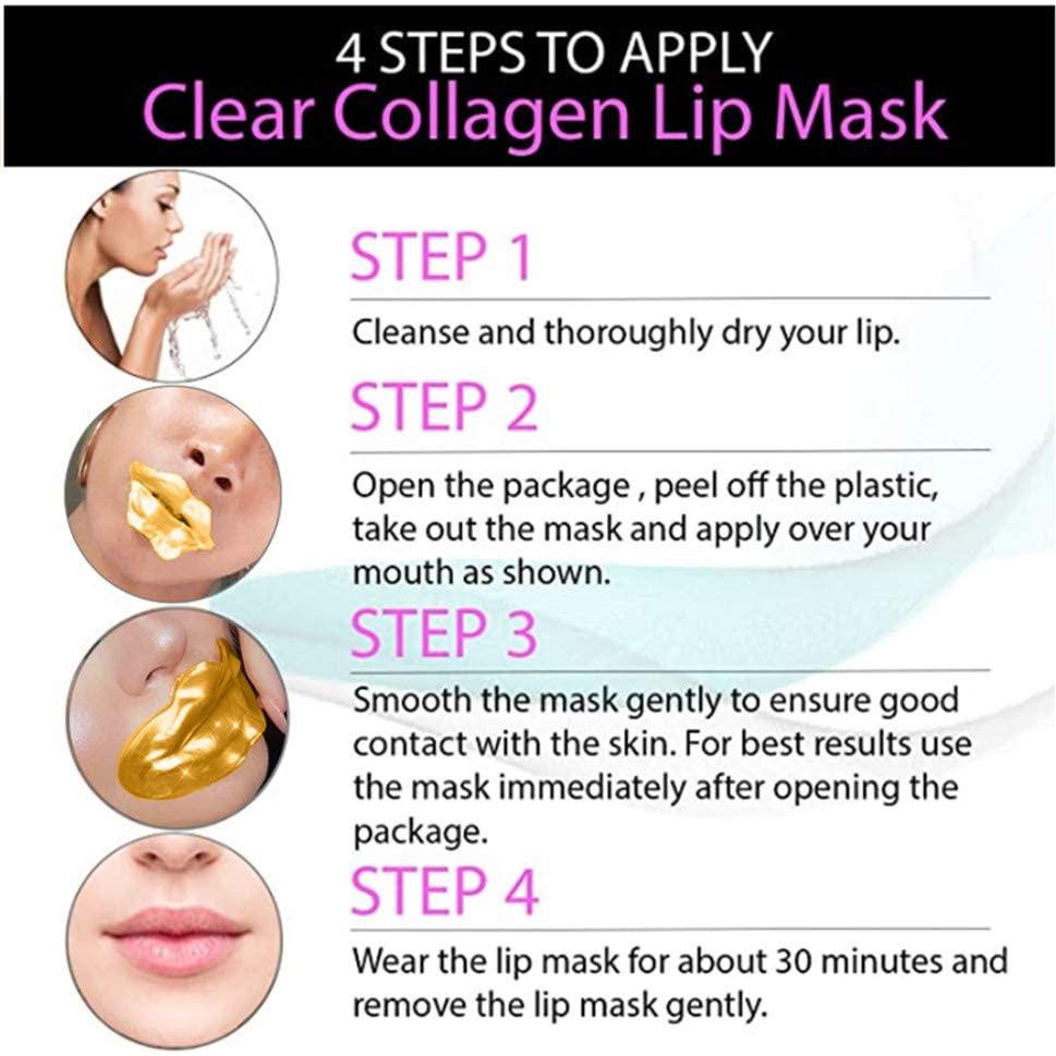 Mascarillas Hidratantes para Labios Colágeno 24K - 30 Piezas