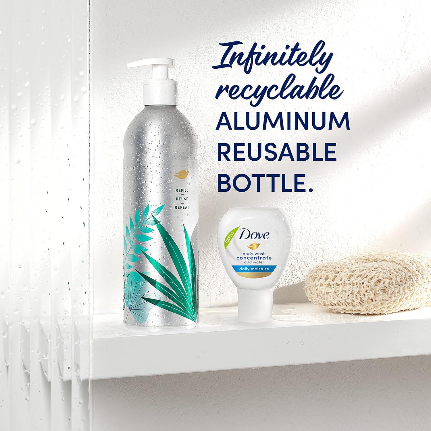 Kit de Jabón Corporal Dove con Botella Reutilizable 4 FL OZ