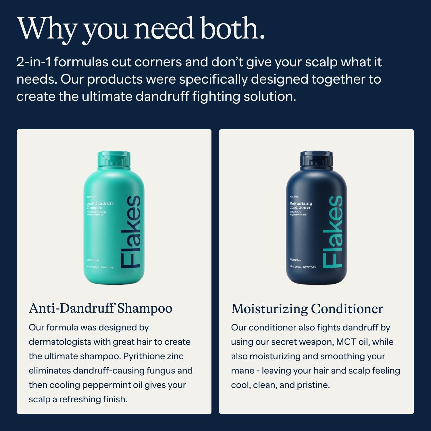 Juego de Champú y Acondicionador Anti Caspa Flakes 266 ml