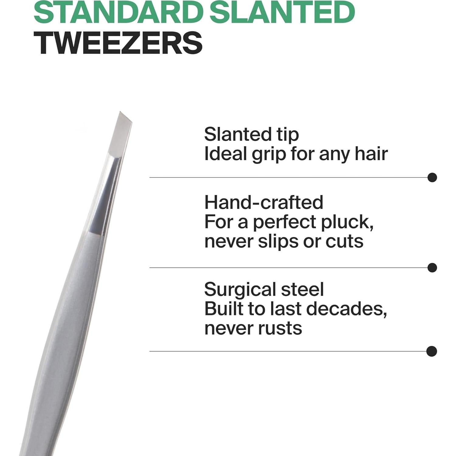 Pinzas en Ángulo GERMANIKURE con Estuche de Cuero - 1 Cuenta