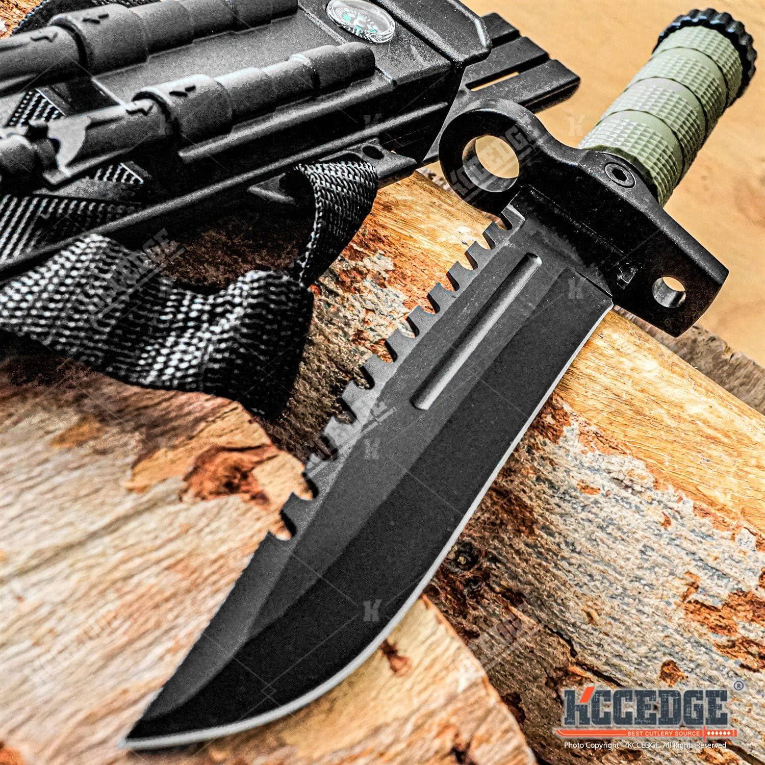 Cuchillo Táctico KCCEDGE 79408 Hoja Fija 32.39 cm Verde Oliva