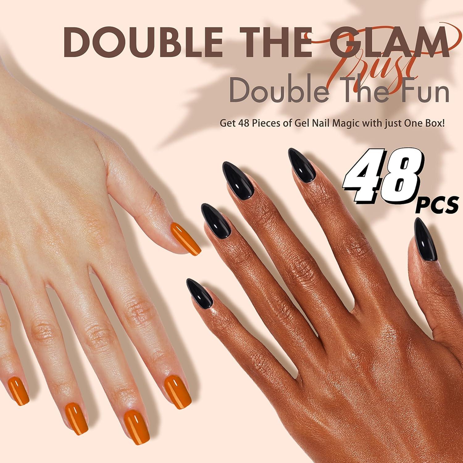 Uñas Postizas Almendra Rosa Bebé KXAMELIE 48 Pcs Reutilizables