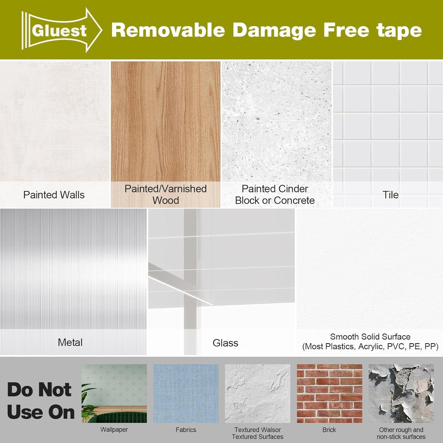 Cinta Doble Cara Removible Gluest 10mm x 6.1m Alta Resistencia