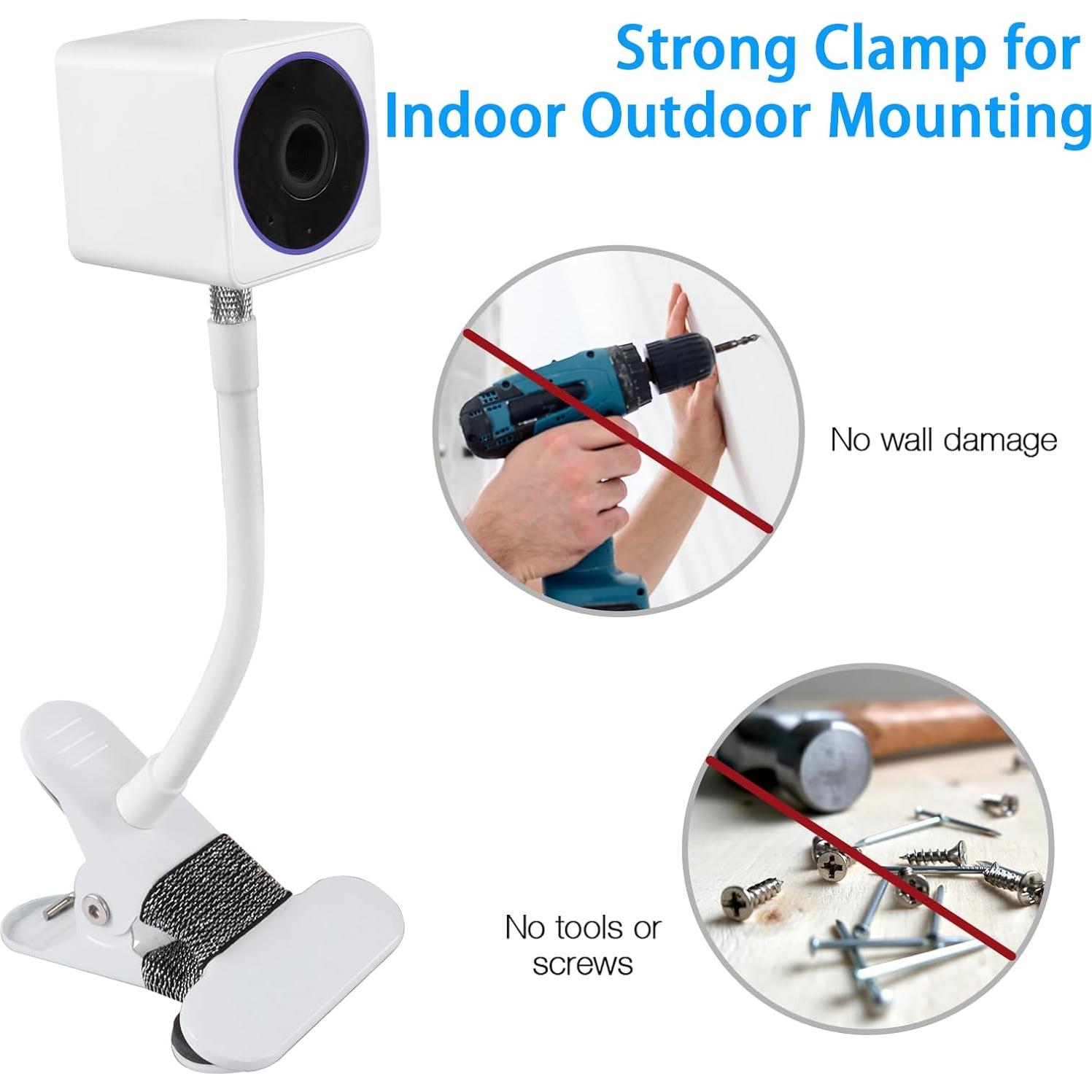 Soporte de cámara flexible OkeMeeo para Wyze Cam - 2 paquetes