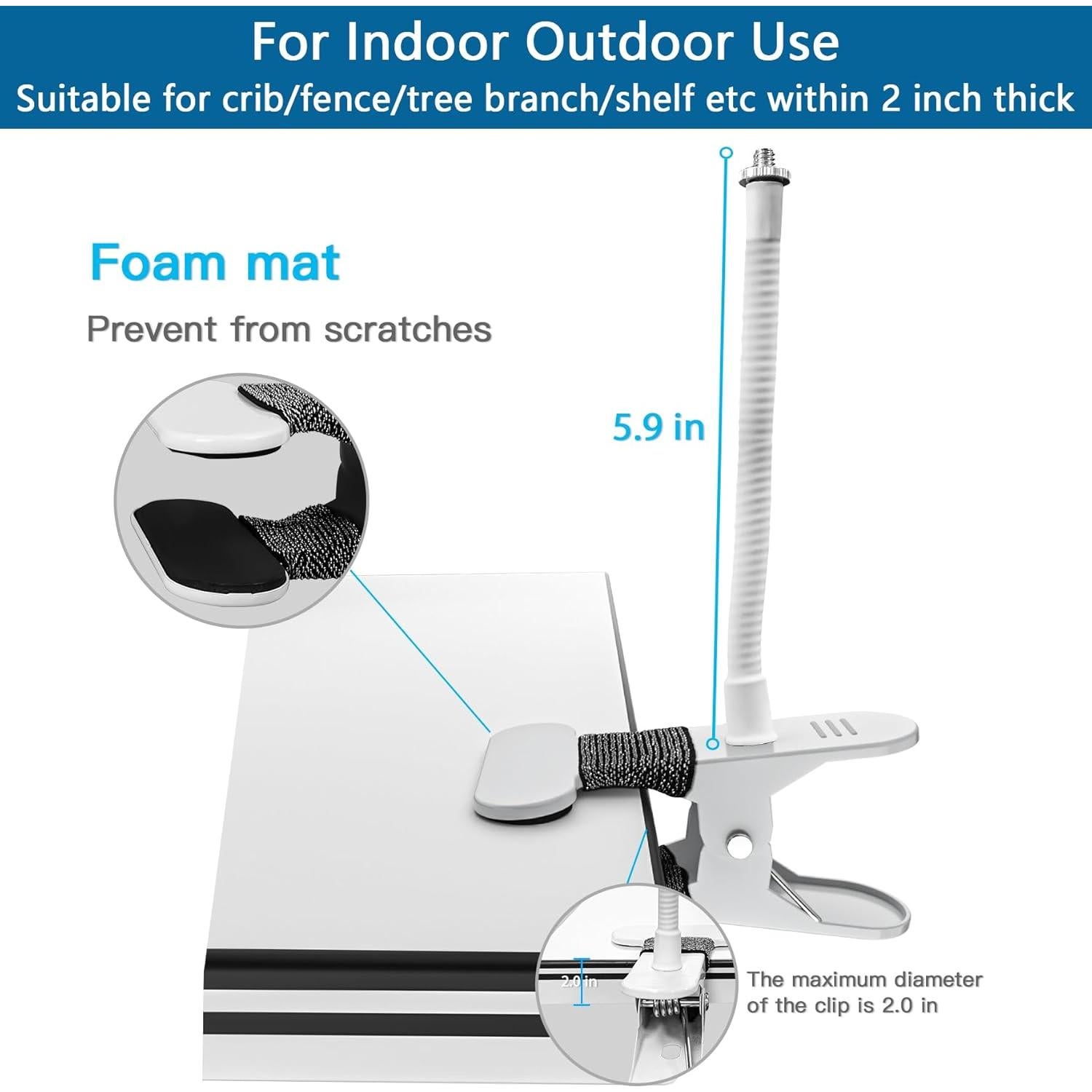 Soporte de cámara flexible OkeMeeo para Wyze Cam - 2 paquetes
