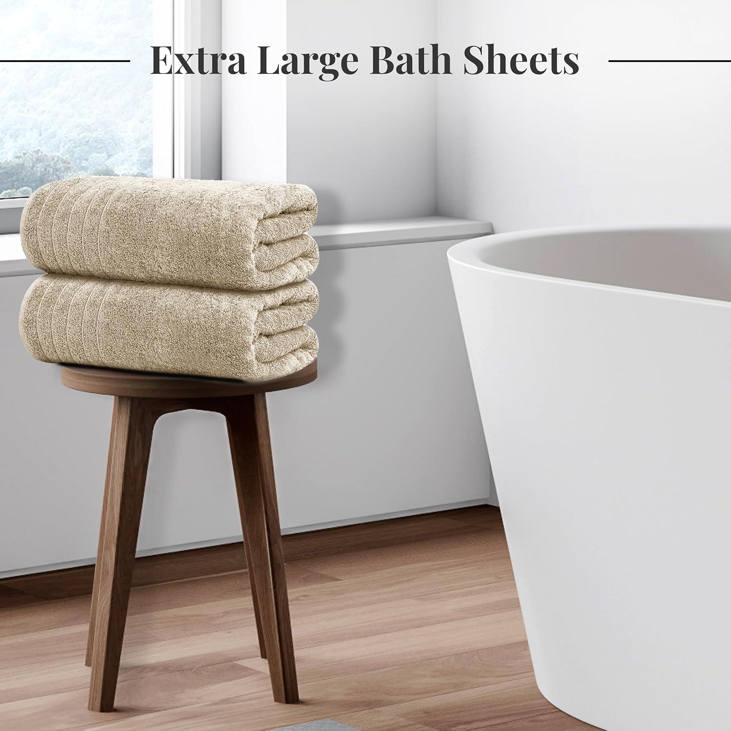 Paquete de 2 Toallas de Baño Extra Grande Tens TT 89x178 cm Algodón