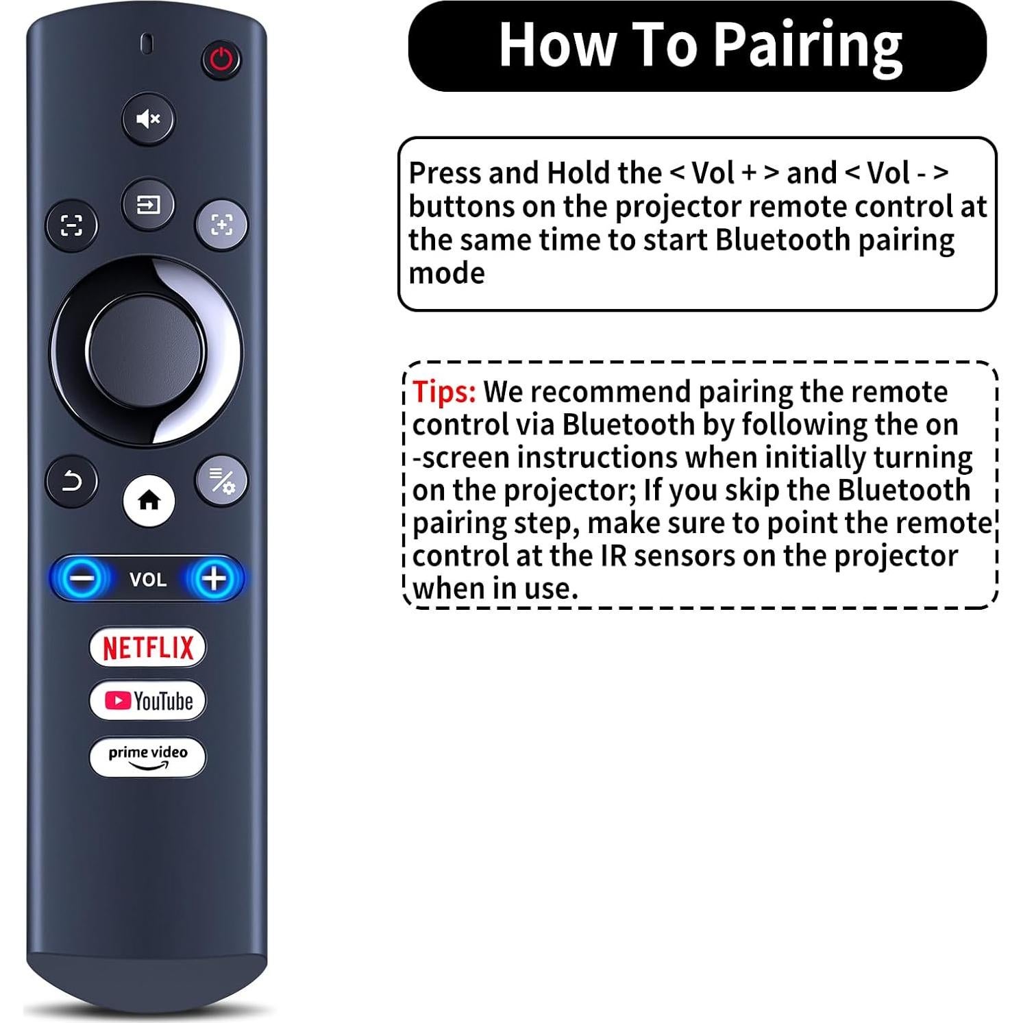 Control Remoto RETROSUN para Proyector AURZEN Boom 3 y goodee