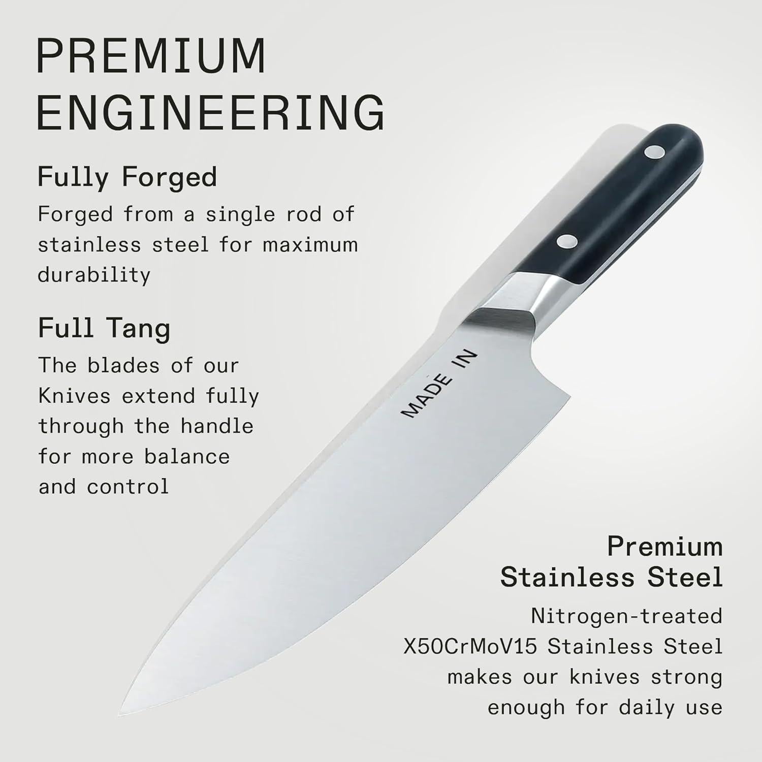 Cuchillo de Chef Made In 21.6 cm Acero Inoxidable Mango Negro