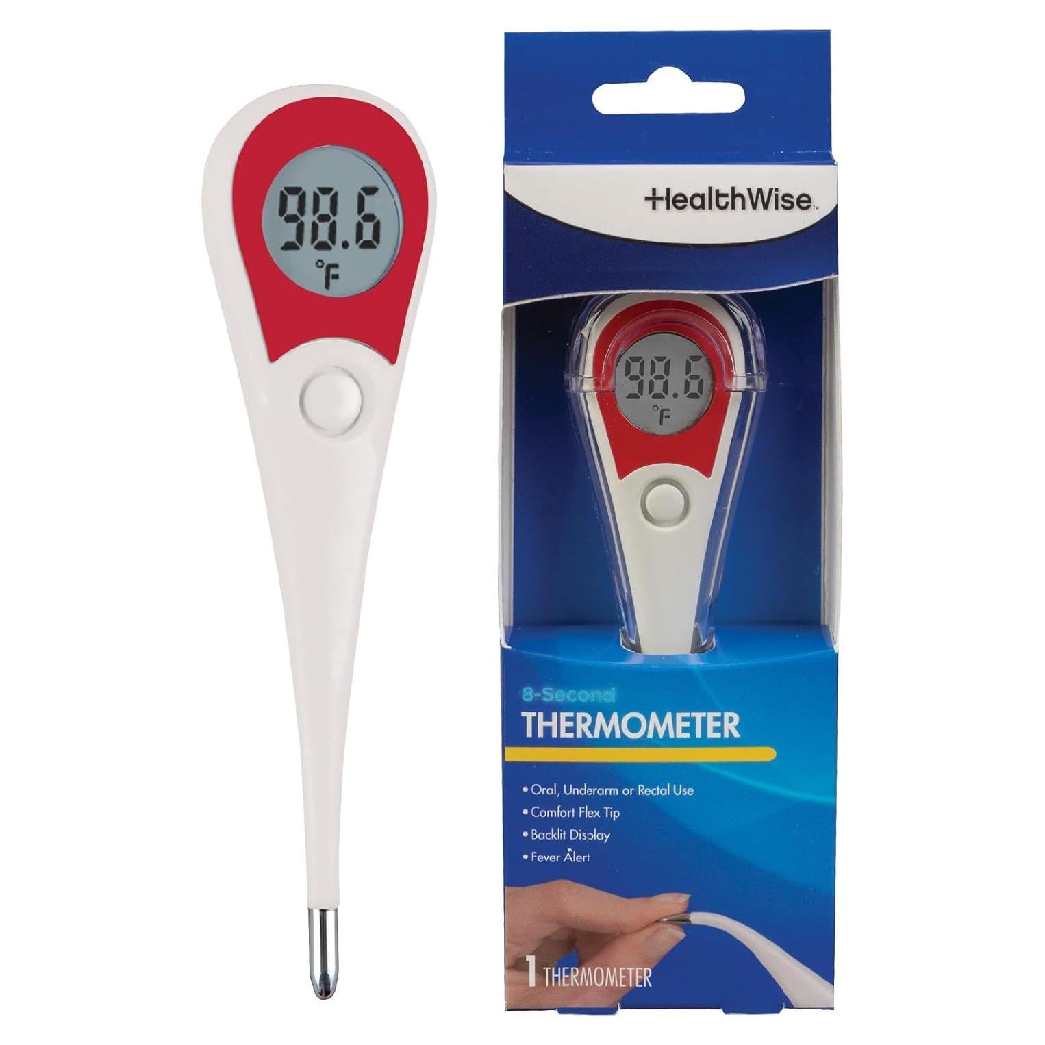 Termómetro Digital Healthwise 8 Segundos Pantalla Jumbo