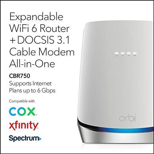 Router Módem NETGEAR Orbi WiFi 6 CBR750 DOCSIS 3.1 4.2Gbps