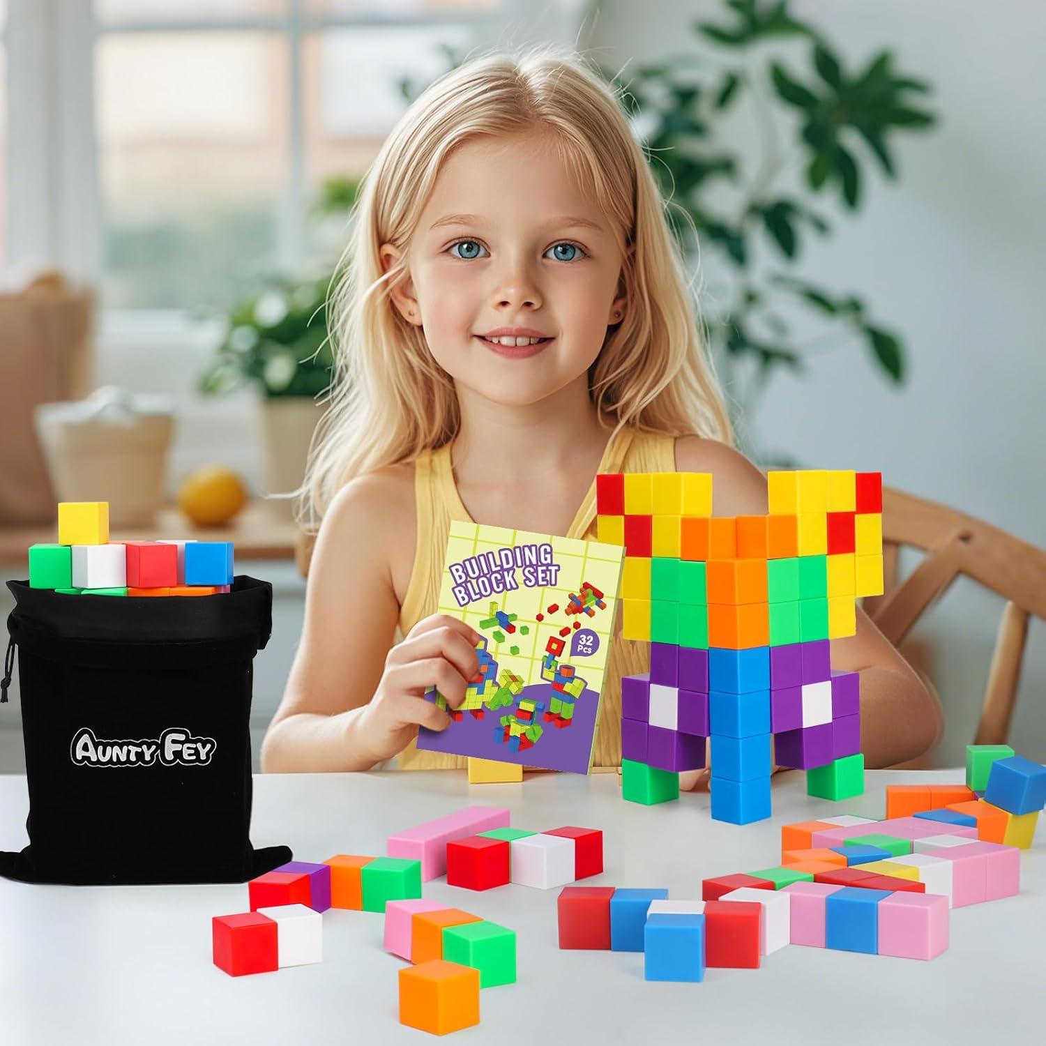 Bloques de Construcción 32 Piezas Jiangsu Youqixing para Niños 3-8 Años