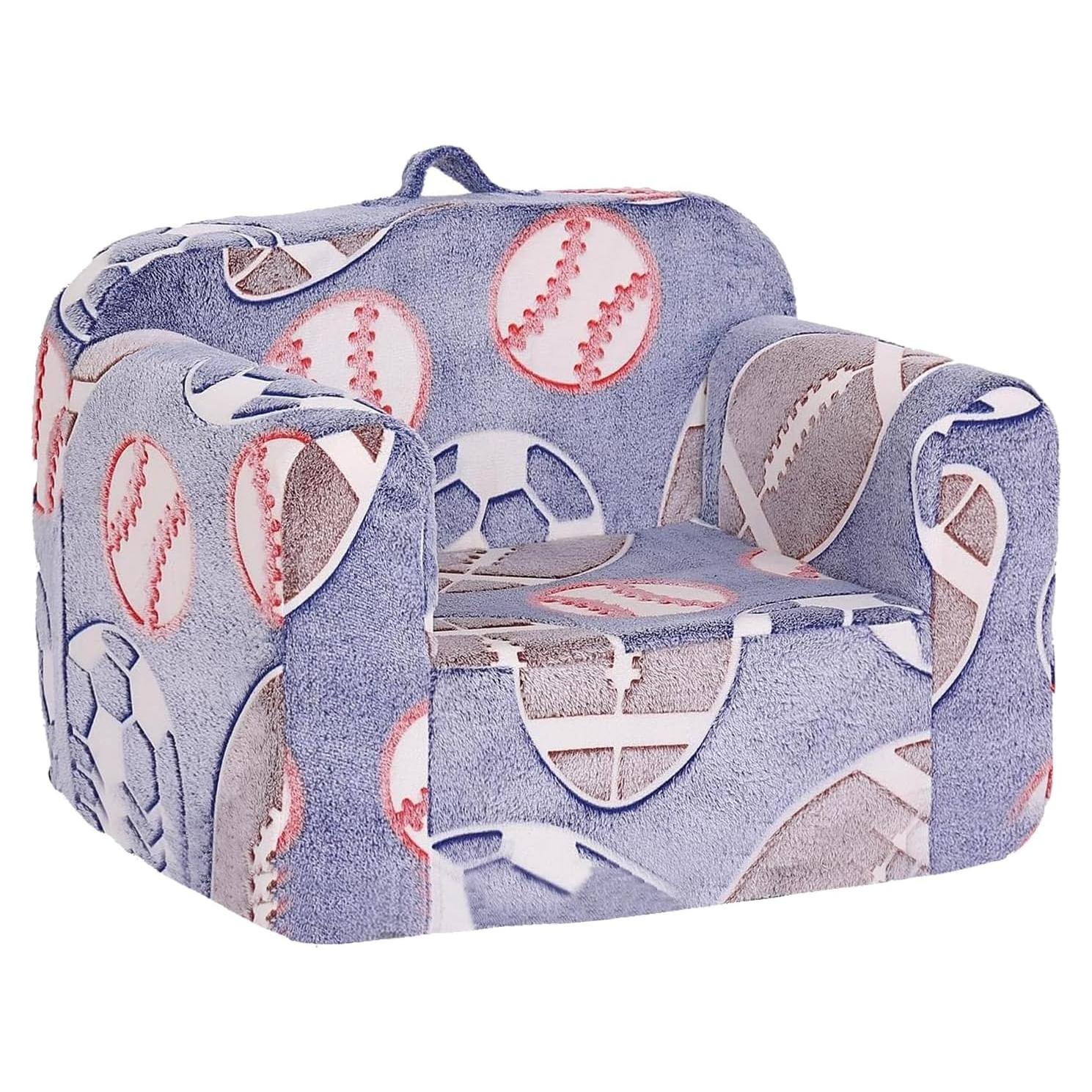 Sofá Infantil Tiita Chirldren con Asa, Espuma y Patrón Caricatura