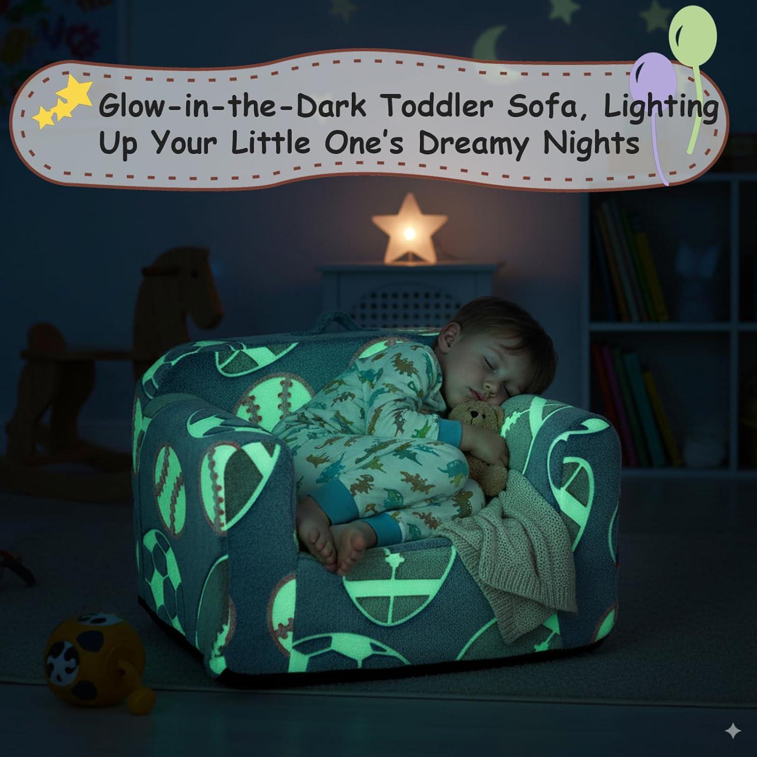 Sofá Infantil Tiita Chirldren con Asa, Espuma y Patrón Caricatura