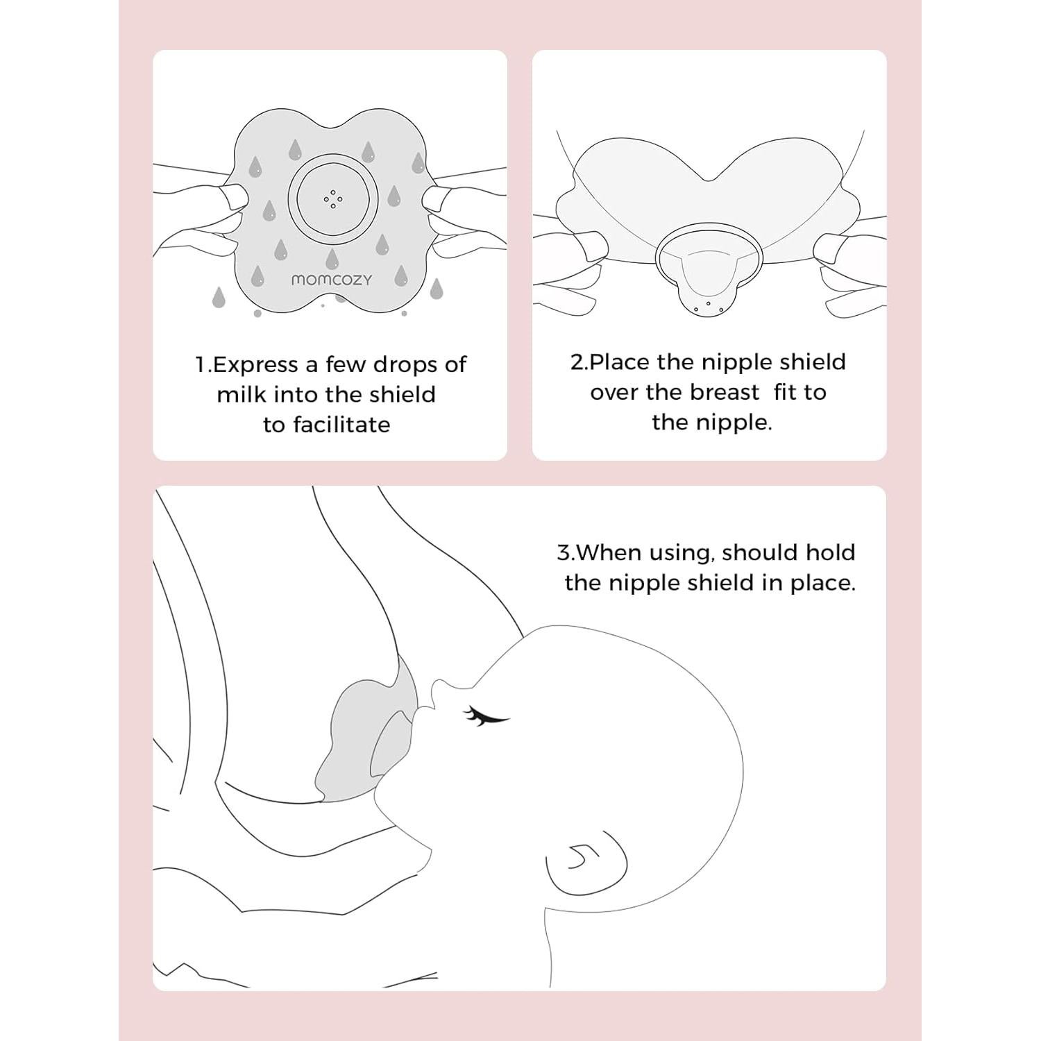 Escudos de pezón de silicona Momcozy 17mm para lactancia